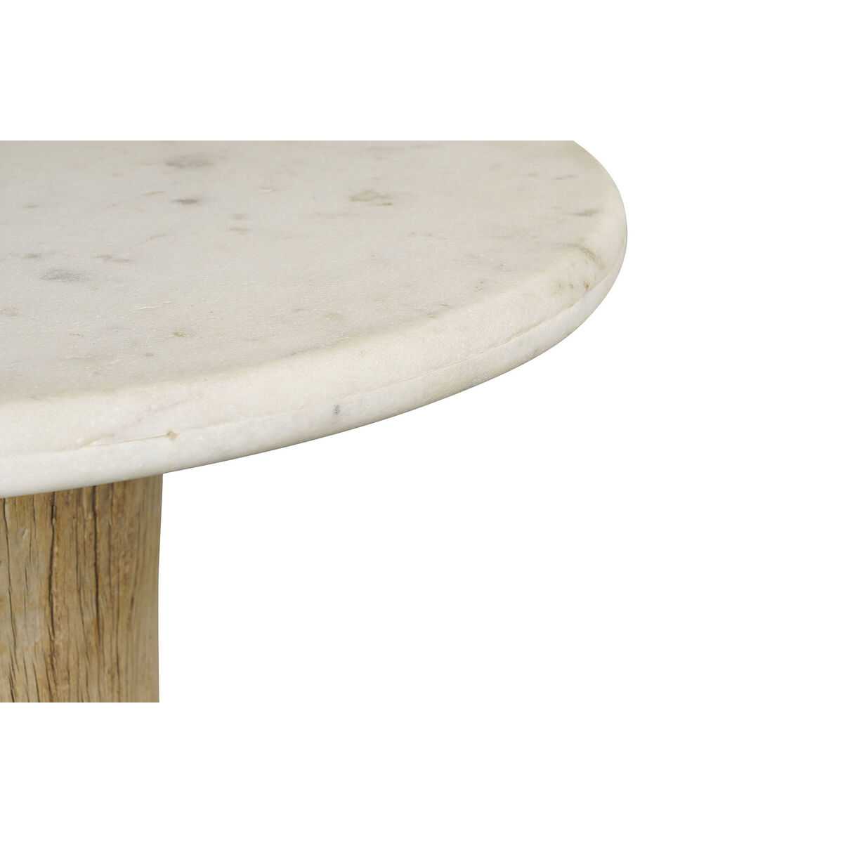 Bord Home ESPRIT Vit Naturell Marmor teakträ 90 x 90 x 114 cm - 3