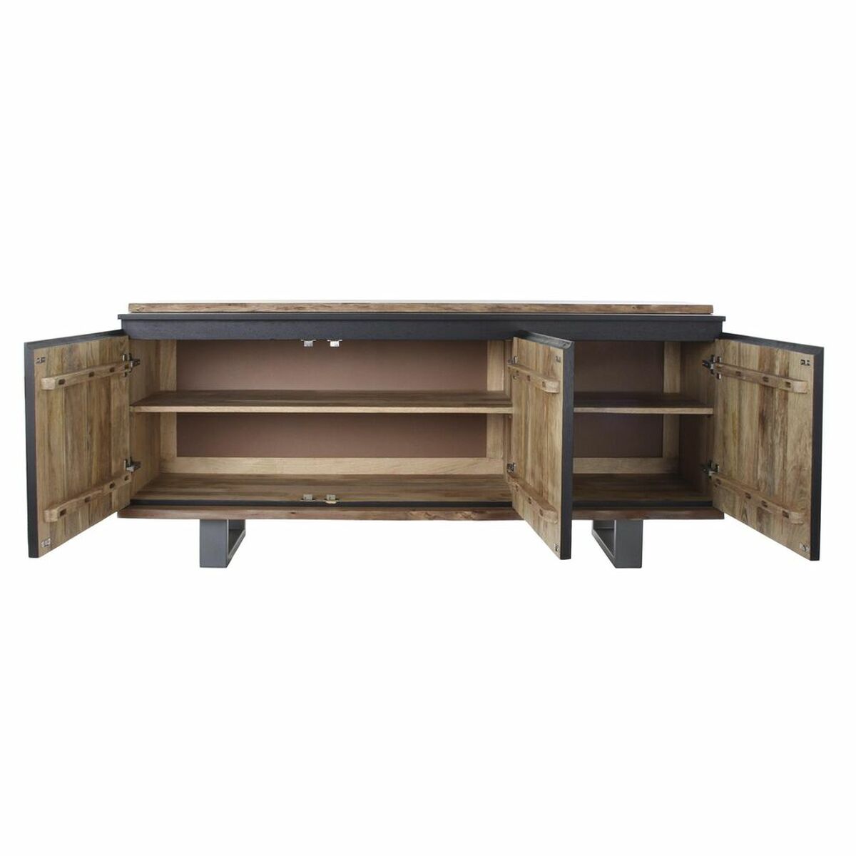 Skänk DKD Home Decor   Svart Brun Mangoträ 160 x 42 x 72 cm - 12