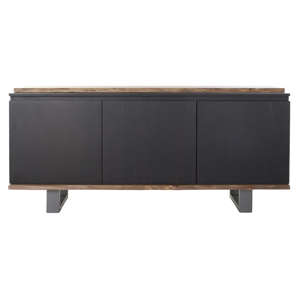 Skänk DKD Home Decor   Svart Brun Mangoträ 160 x 42 x 72 cm - 2