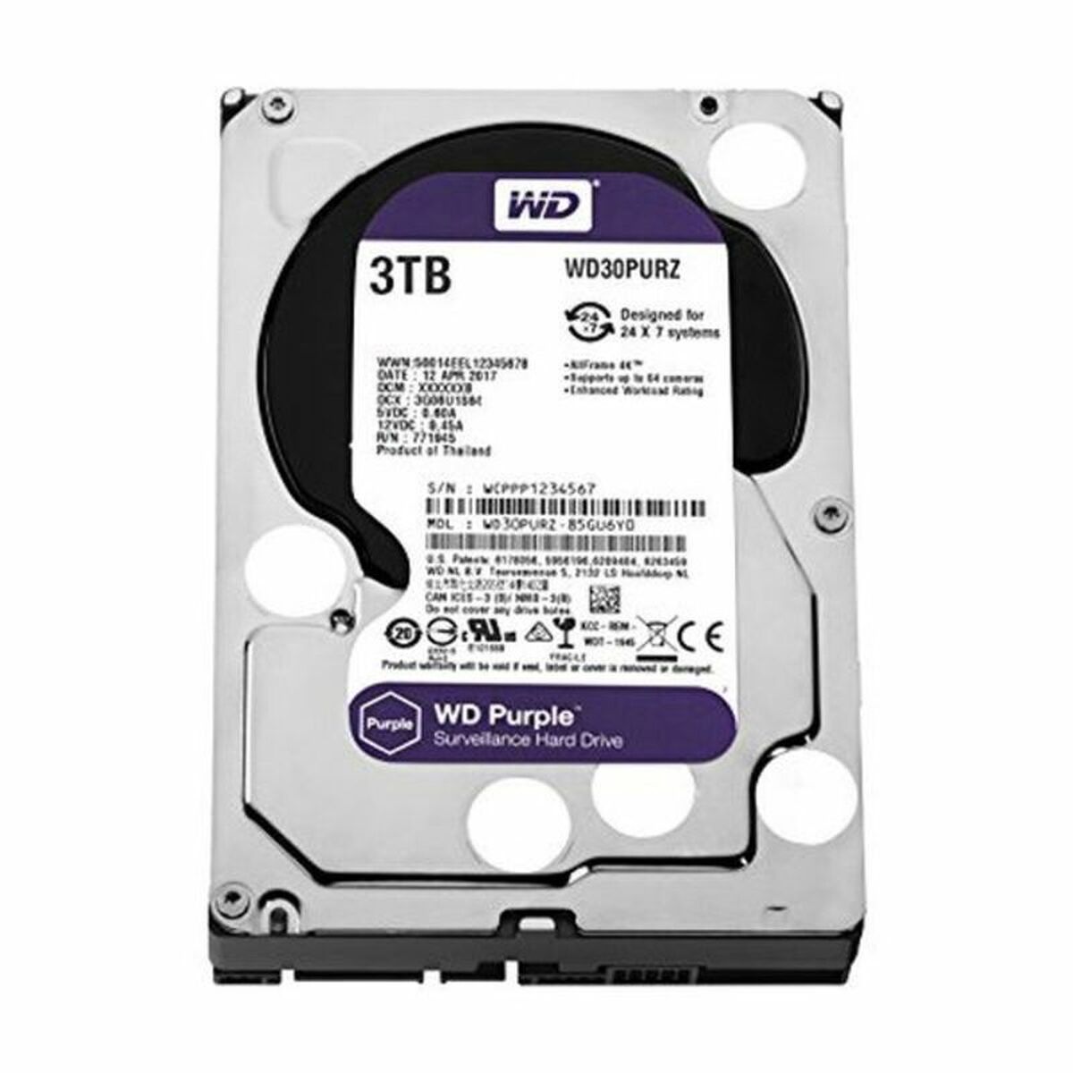 Hårddisk Western Digital SATA PURPLE 3,5" - 14
