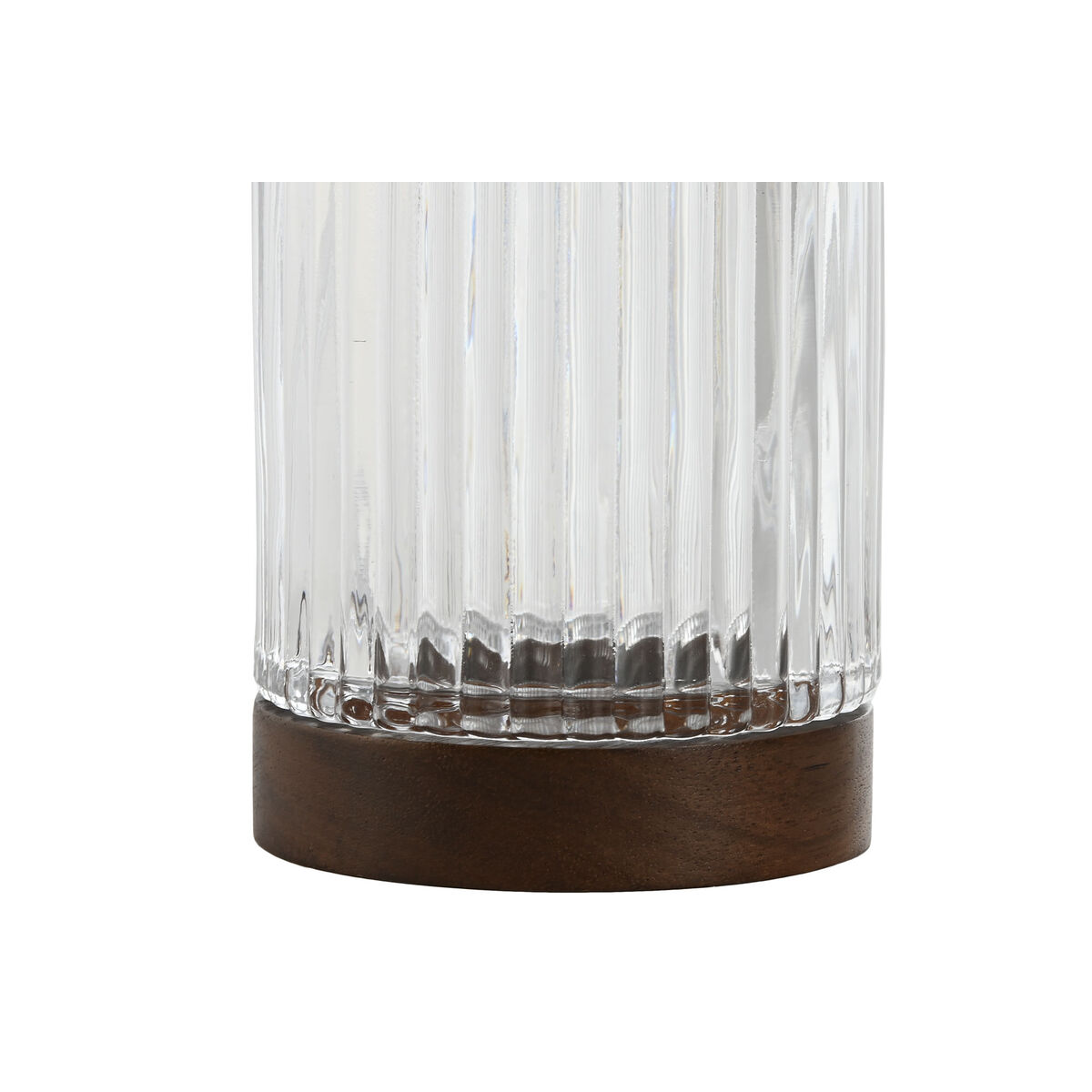 Glas Home ESPRIT Brun Glas Akaciaträ 7,5 x 7,5 x 11,5 cm - 2