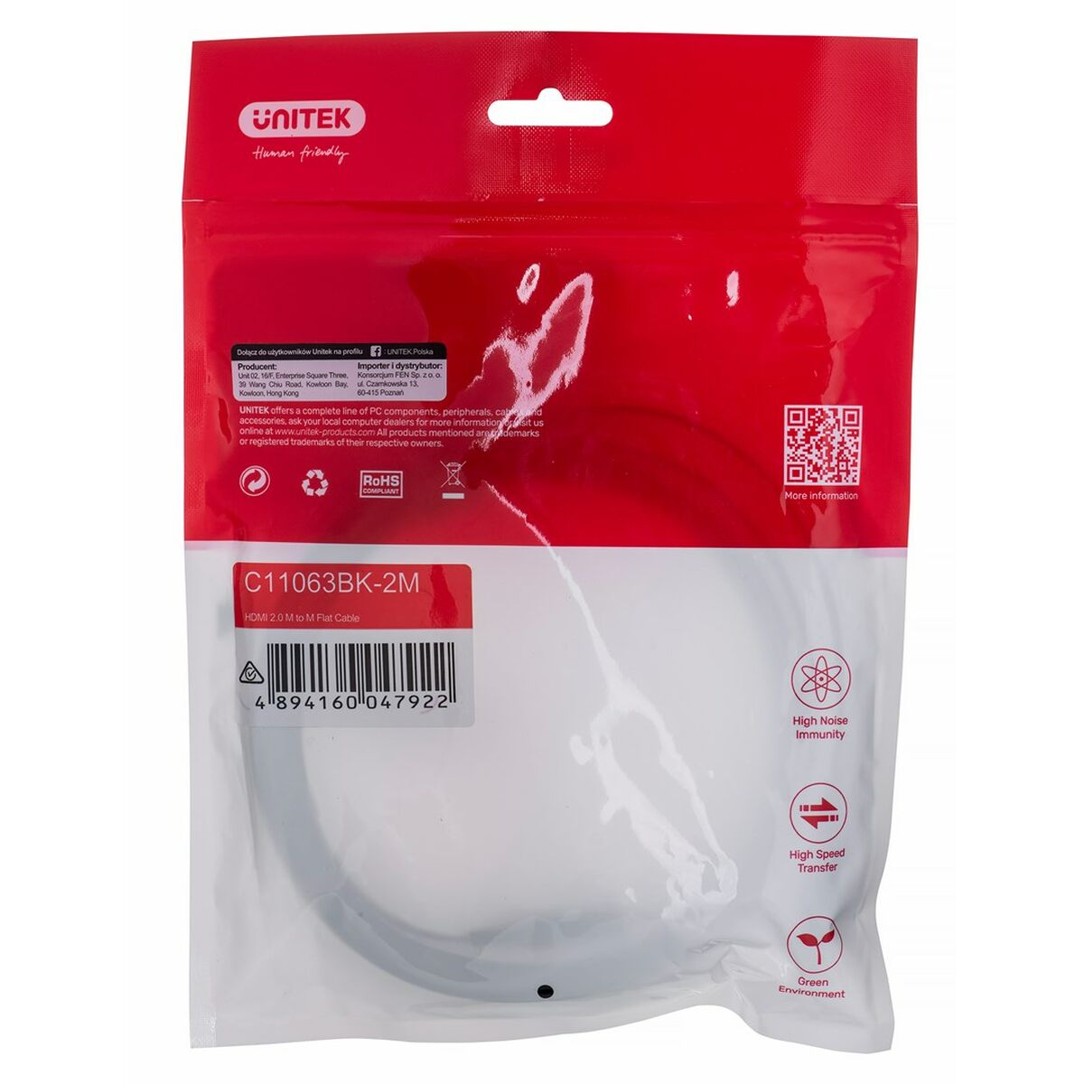 Kabel HDMI Unitek C11063BK-2M 2 m - 2