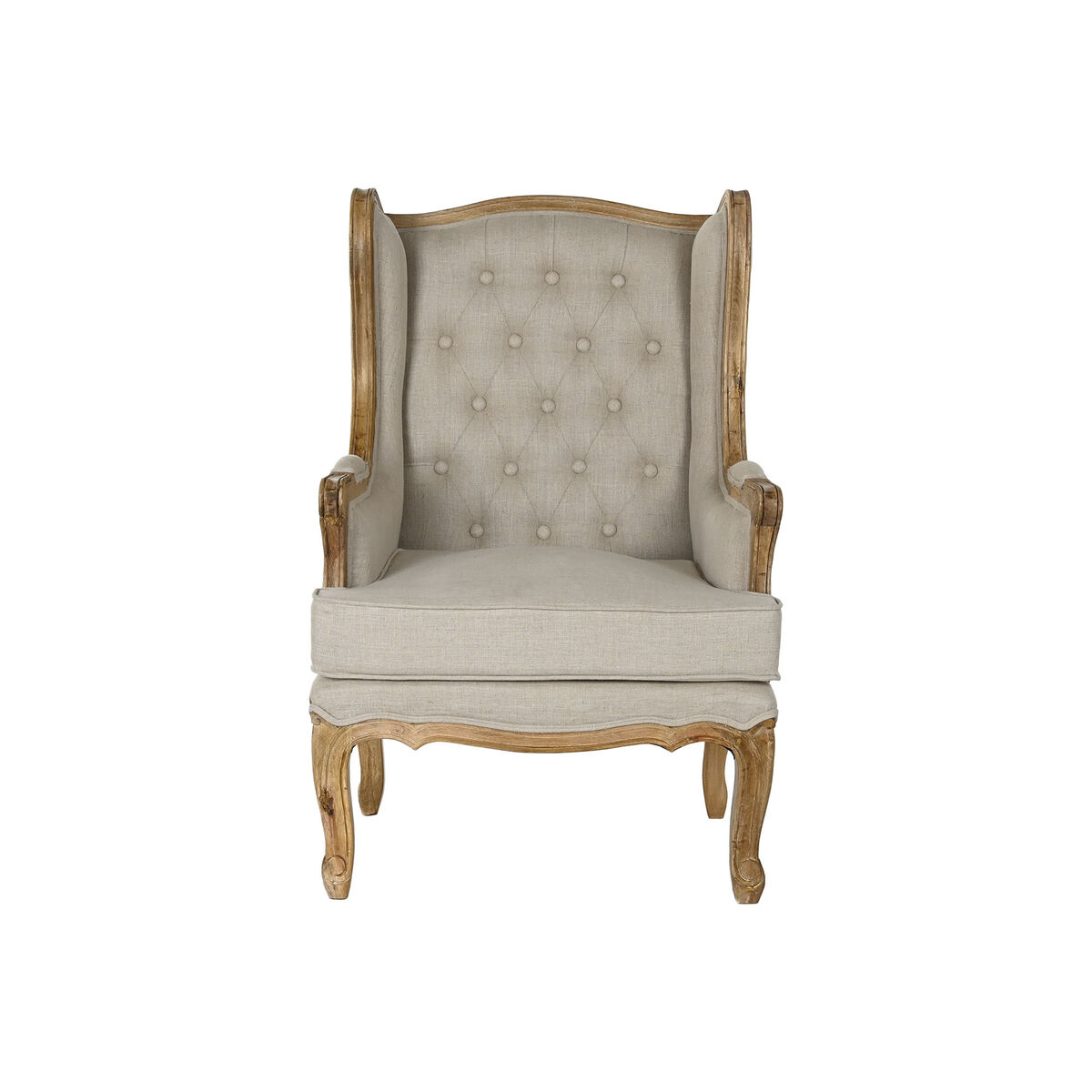 Fåtölj Home ESPRIT Vit Naturell Mangoträ 72 x 75 x 110 cm - 2