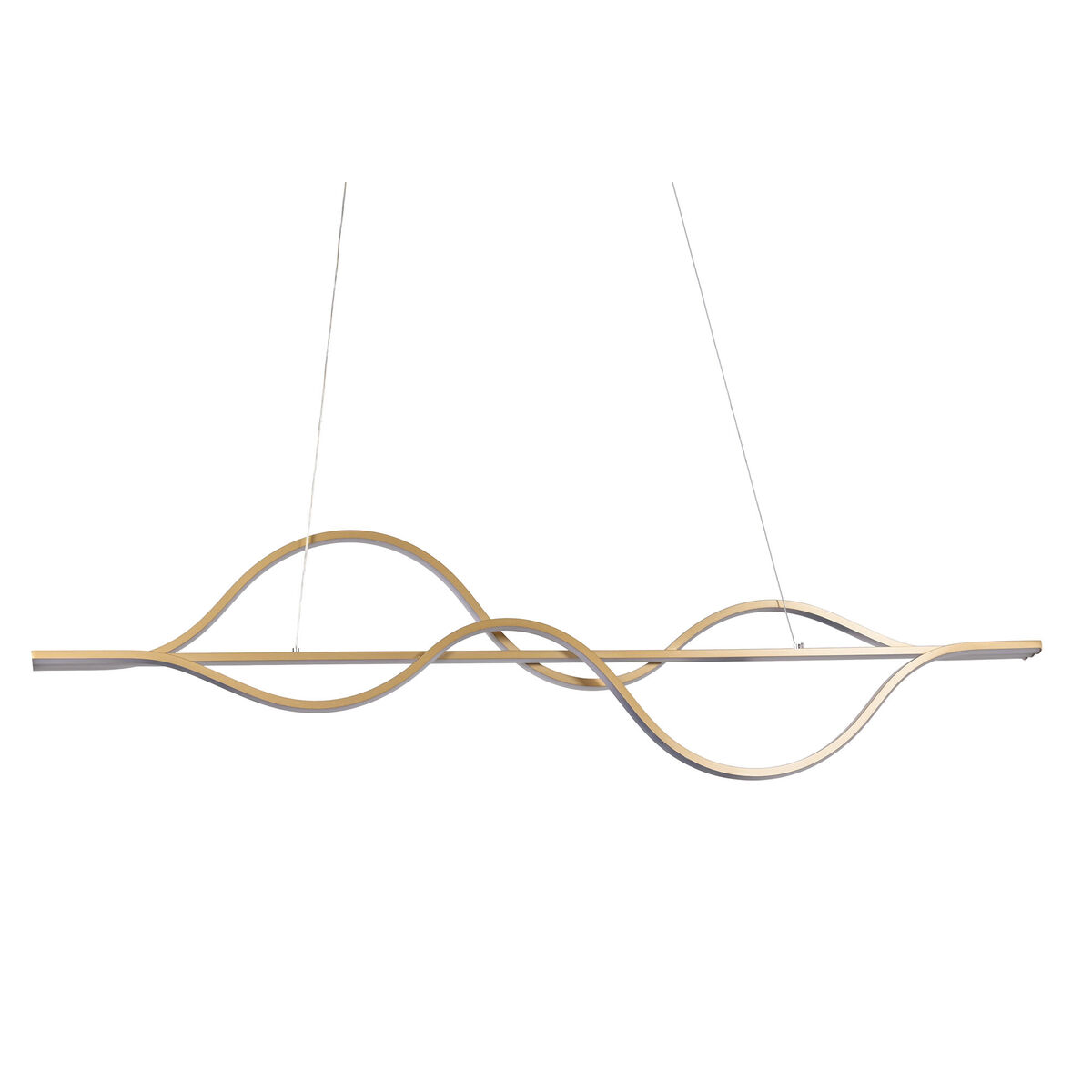 Taklampa Home ESPRIT Vit Gyllene Silikon Aluminium 55 W 120 x 10 x 30 cm - 2