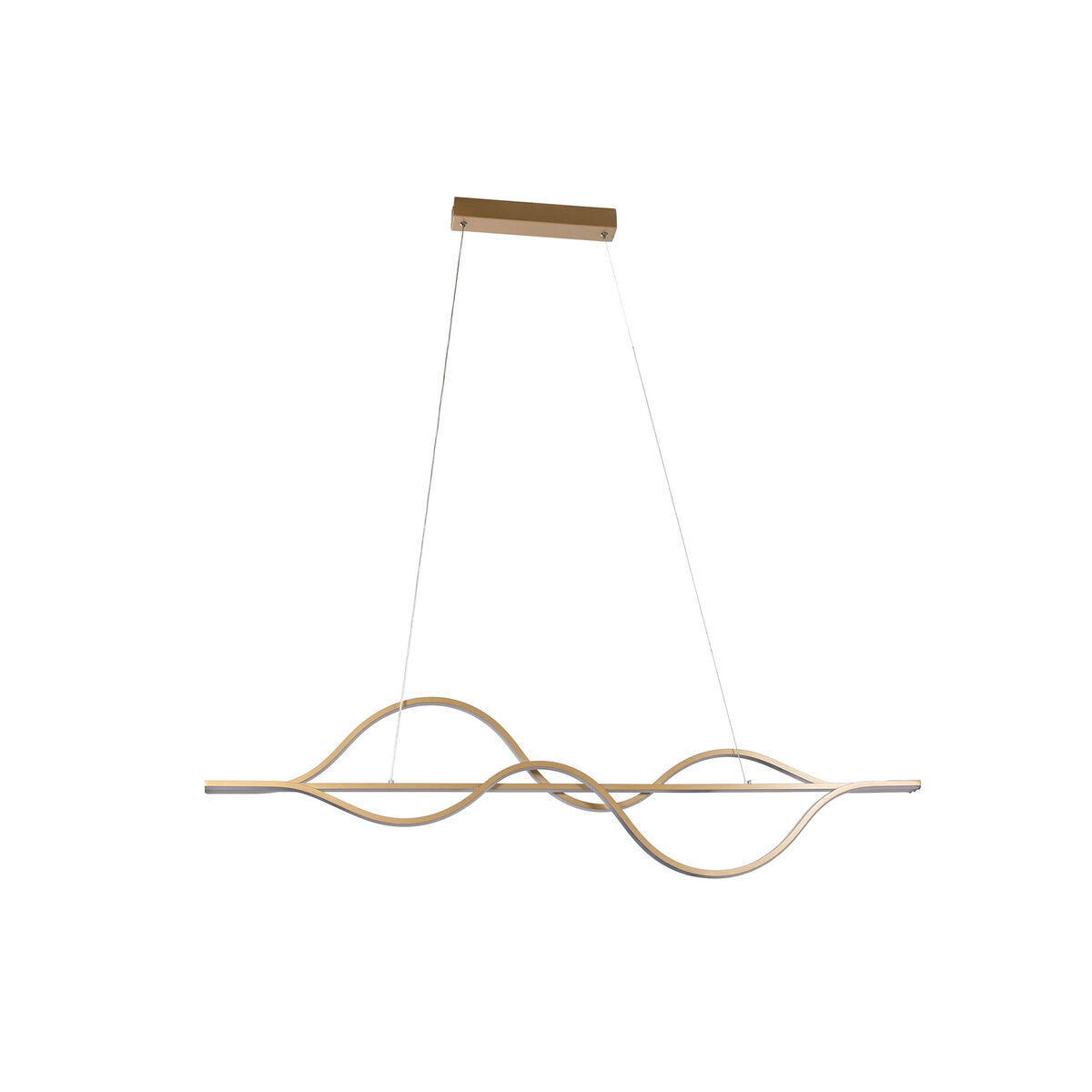 Taklampa Home ESPRIT Vit Gyllene Silikon Aluminium 55 W 120 x 10 x 30 cm