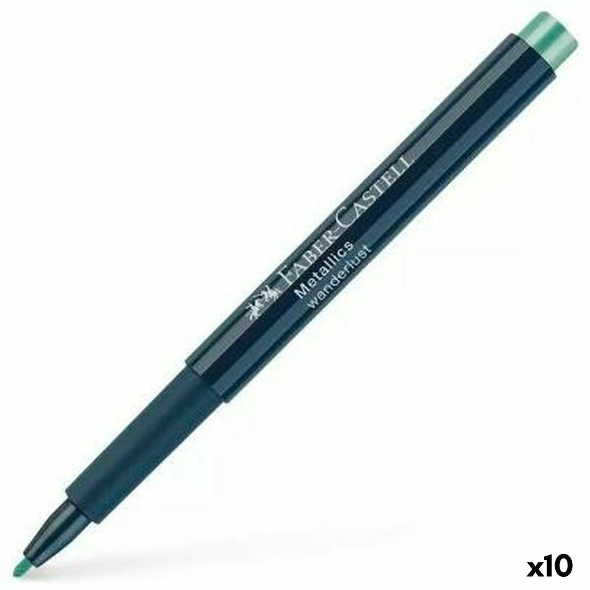Tuschpennor Faber-Castell Metallics Wanderlust Grön (10 antal) - 3