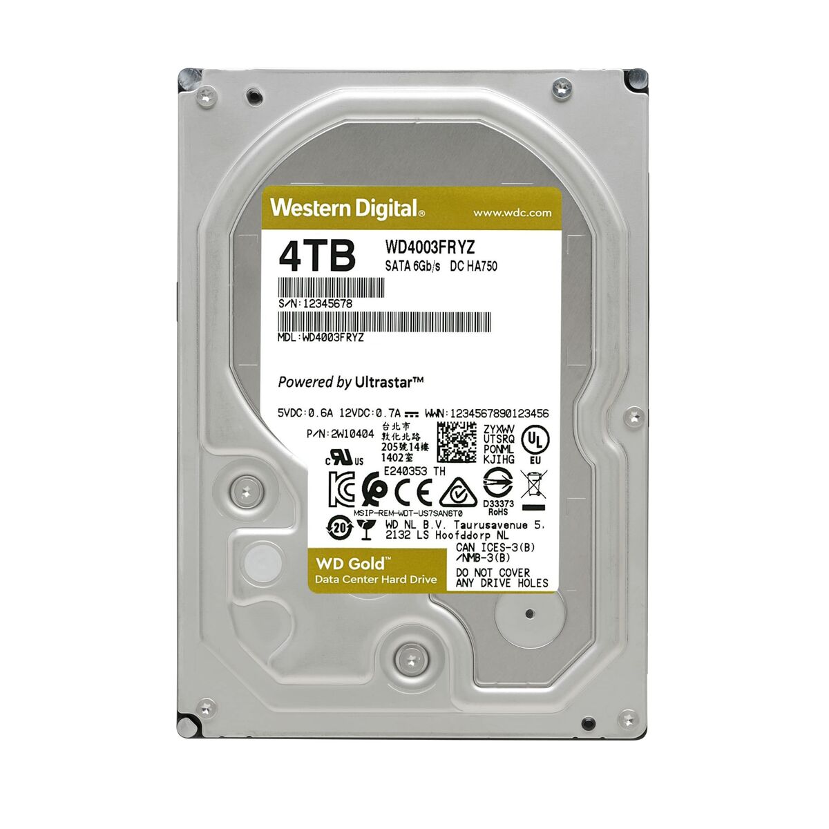 Hårddisk Western Digital WD4004FRYZ 3,5" 4 TB SSD 4 TB HDD - 2