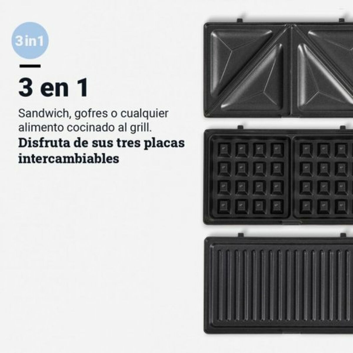Smörgåsmaskin Universal Blue Spicy Grill Plus 5008X 700 W Svart - 4