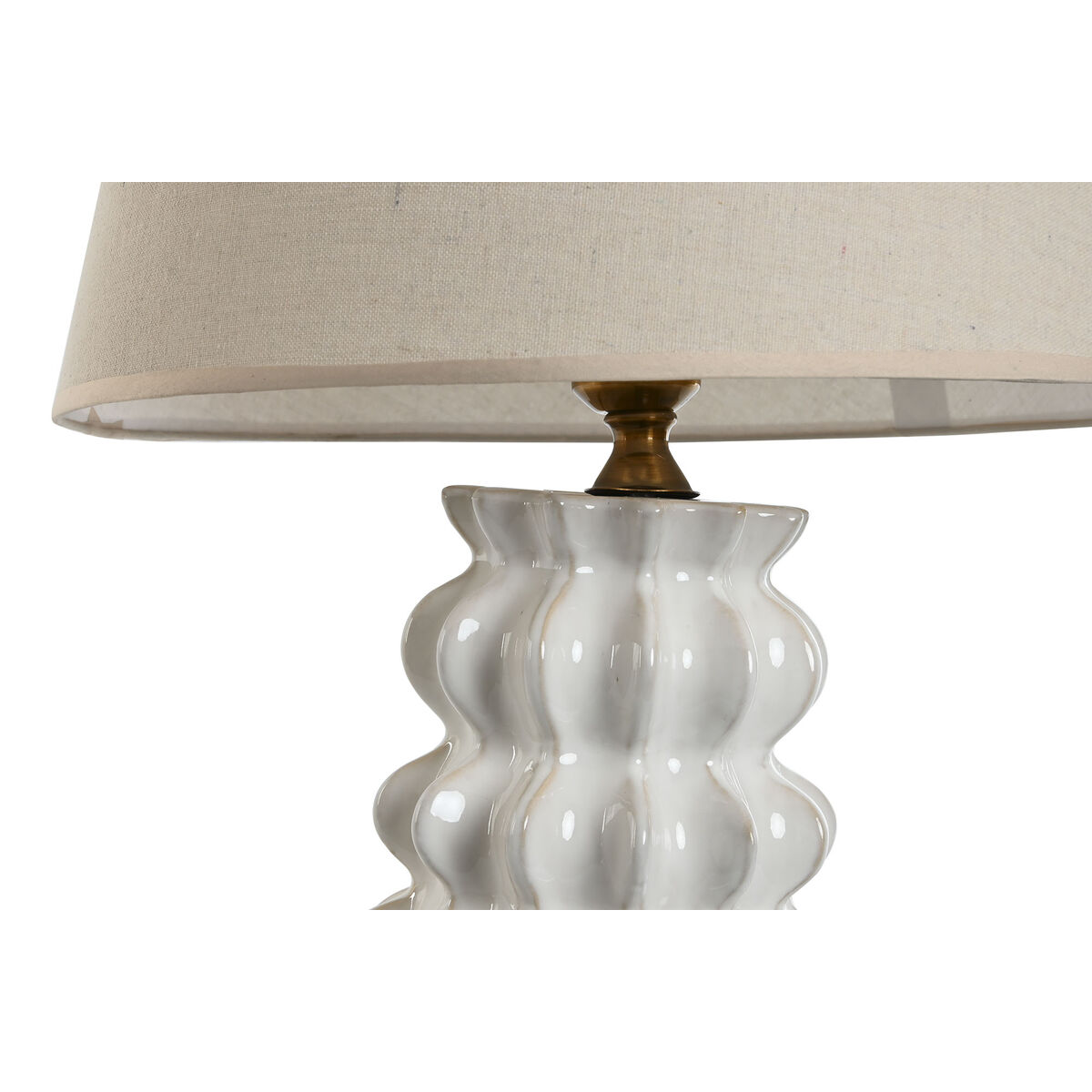 Bordslampa Home ESPRIT Vit Porslin 50 W 220 V 40 x 40 x 65 cm - 2