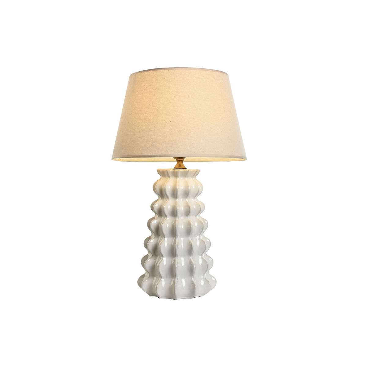 Bordslampa Home ESPRIT Vit Porslin 50 W 220 V 40 x 40 x 65 cm - 4