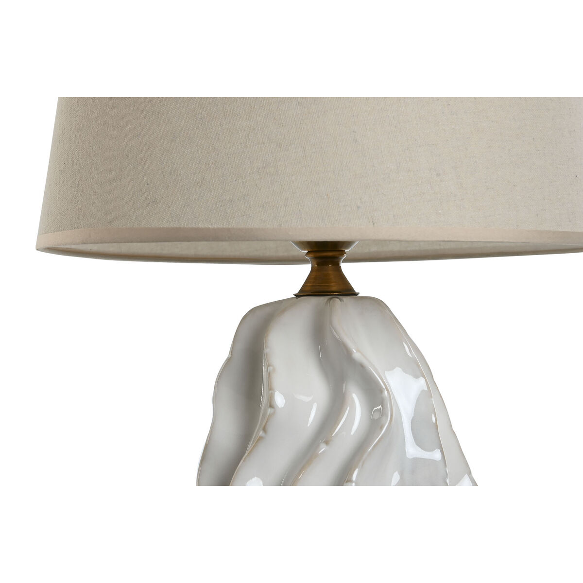 Bordslampa Home ESPRIT Vit Porslin 50 W 220 V 36 x 36 x 62 cm - 2