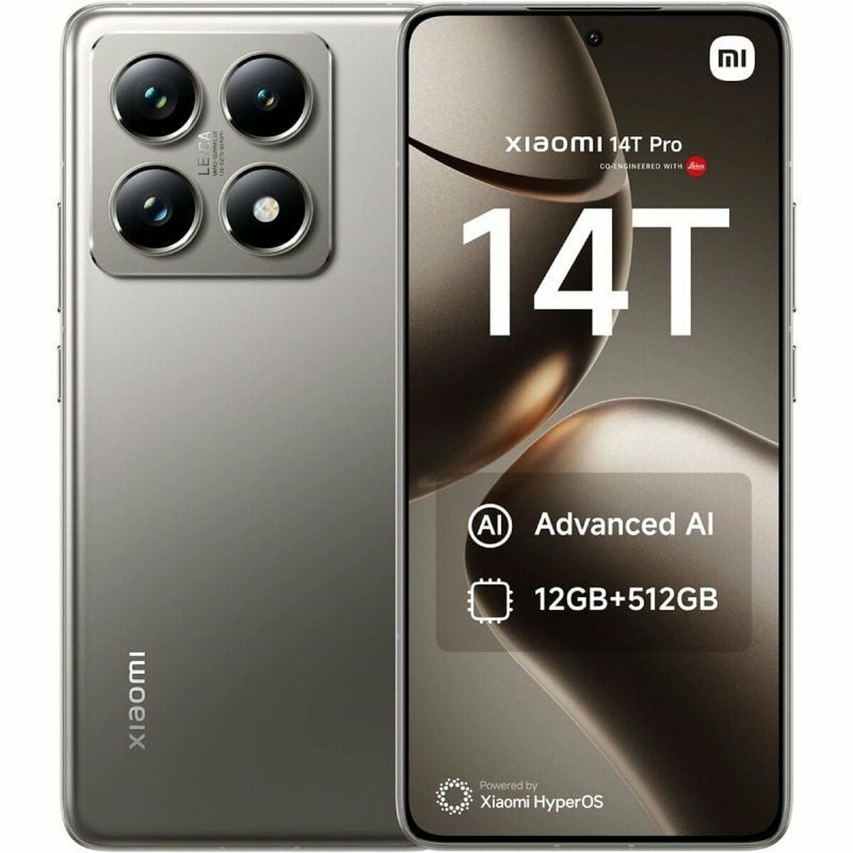 Smartphone Xiaomi 14T Pro Octa Core 12 GB RAM 256 GB Grå