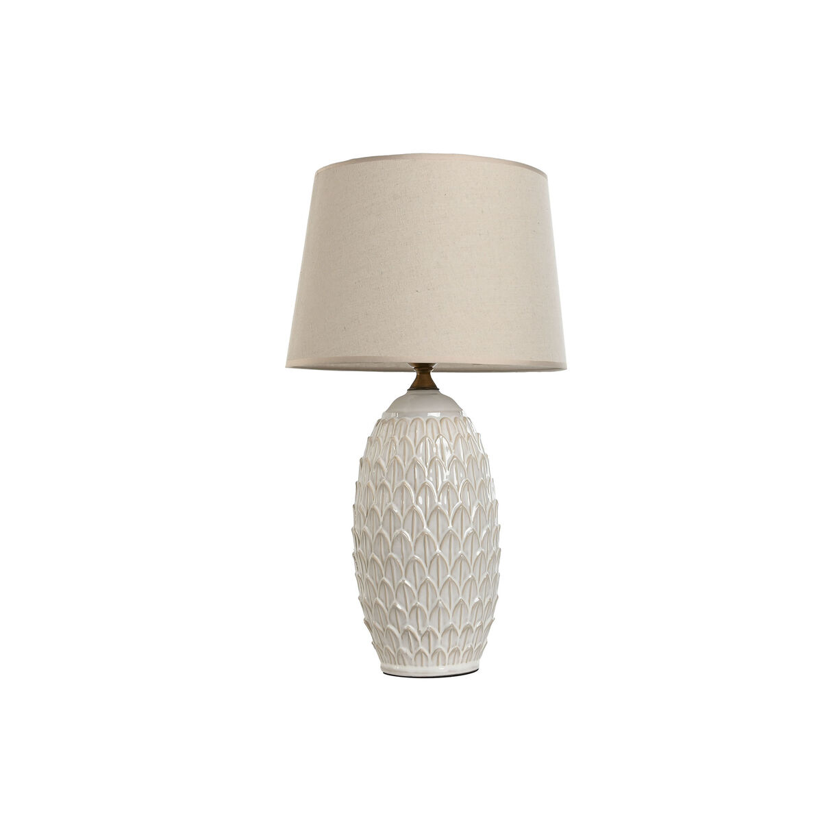 Bordslampa Home ESPRIT Vit Porslin 50 W 220 V 36 x 36 x 65 cm