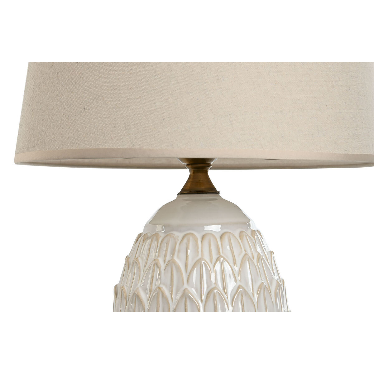 Bordslampa Home ESPRIT Vit Porslin 50 W 220 V 36 x 36 x 65 cm - 2