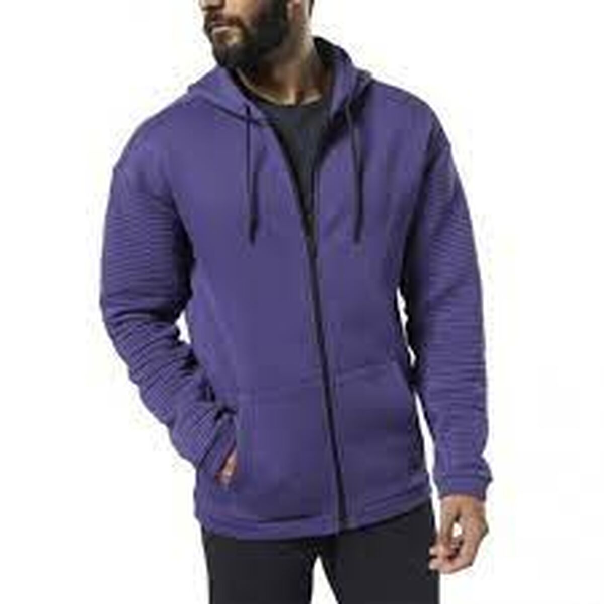 Tröja med huva och blixtlås FLEECE OTH HOOD Reebok DY7805 Purpur - 10