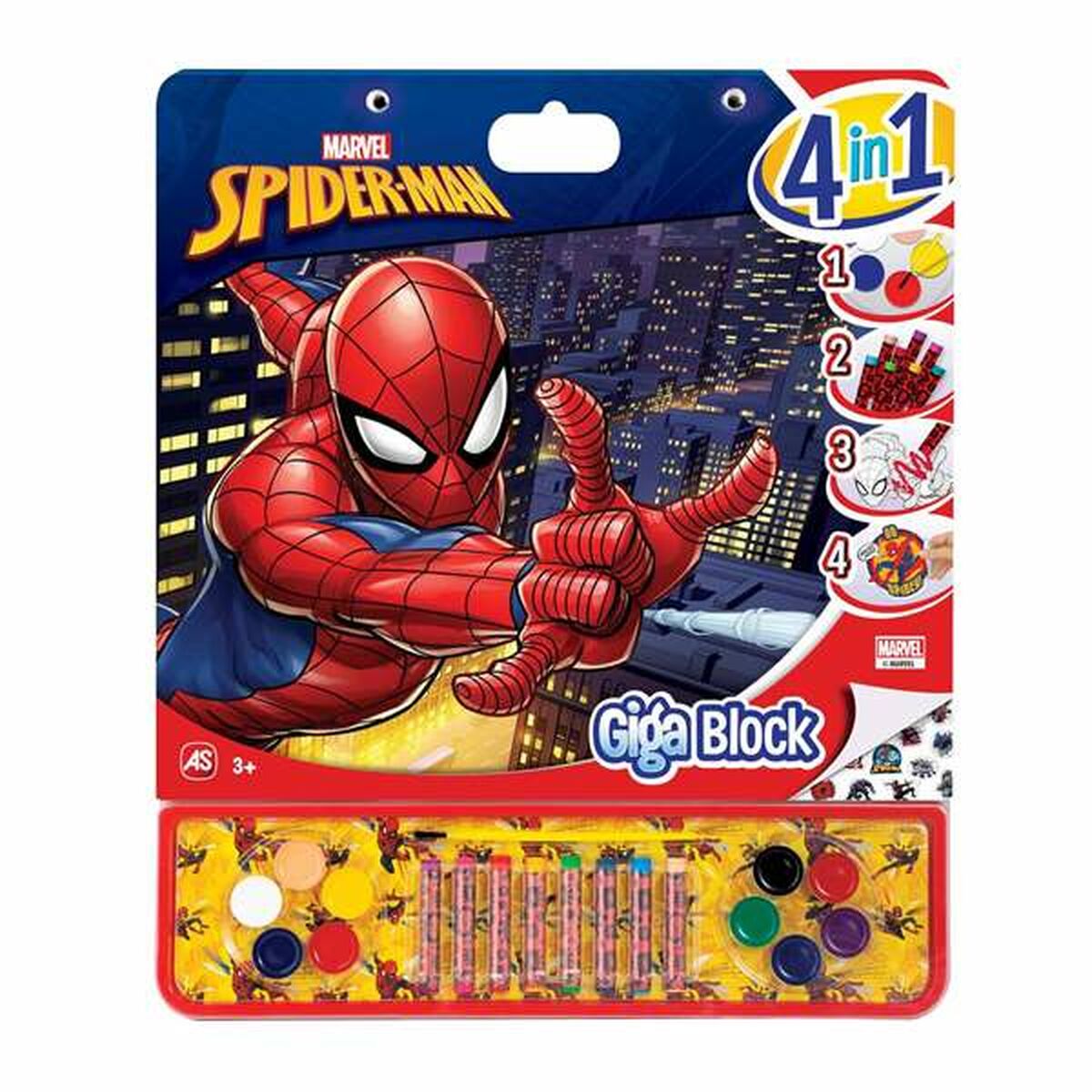 Färgläggningsbok Spider-Man Giga Block 4-i-1 35 x 41 cm - 3