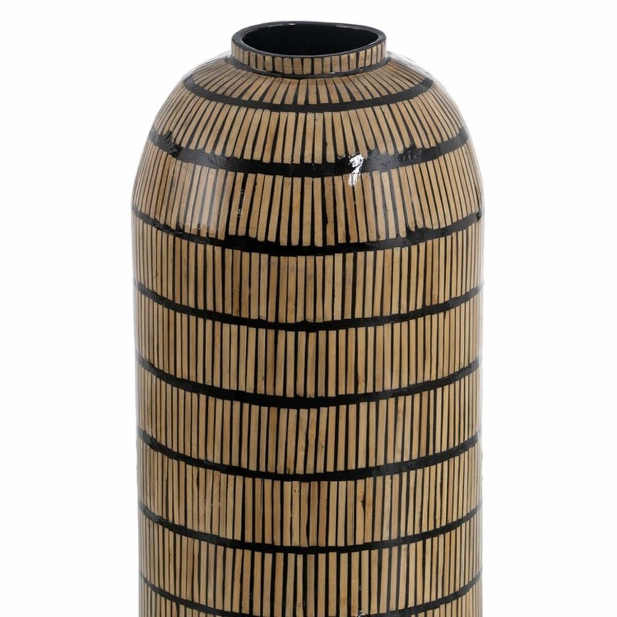 Vas Svart Beige Bambu 23 x 23 x 50 cm - 3