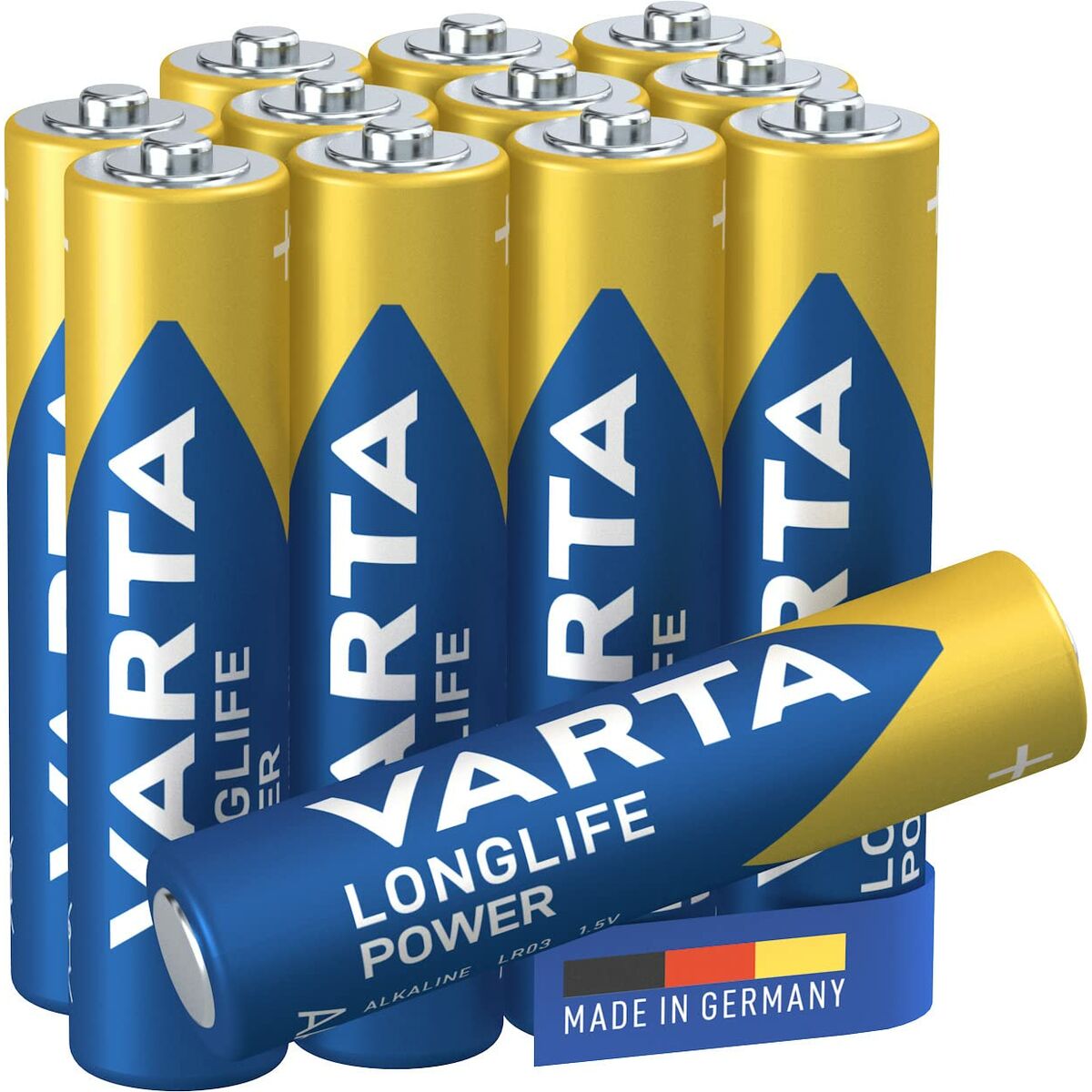 Alkaliska Batterier Varta Longlife Power AAA LR03 1,5 V (12 antal) - 4