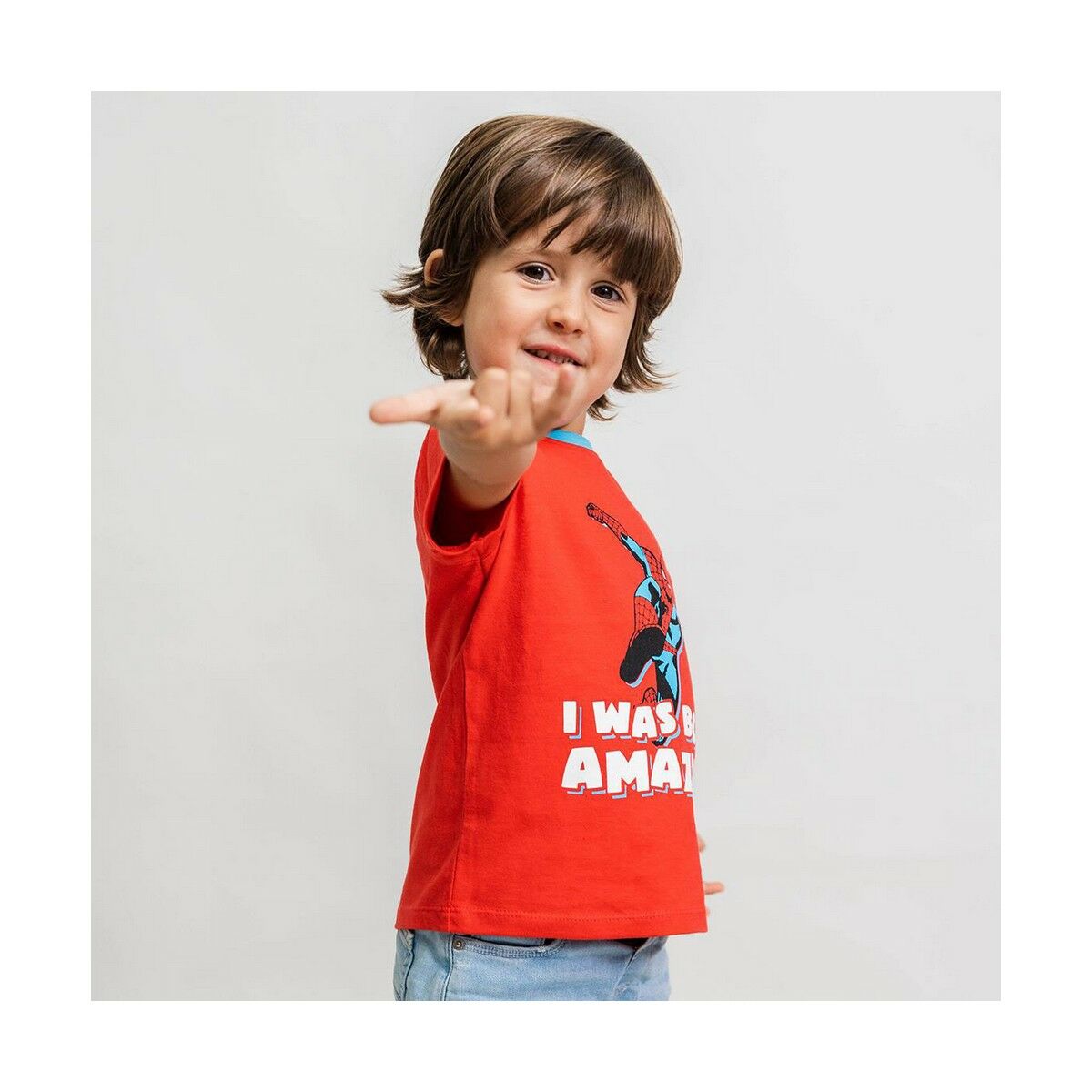 T-shirt med kortärm Spider-Man Röd - 6