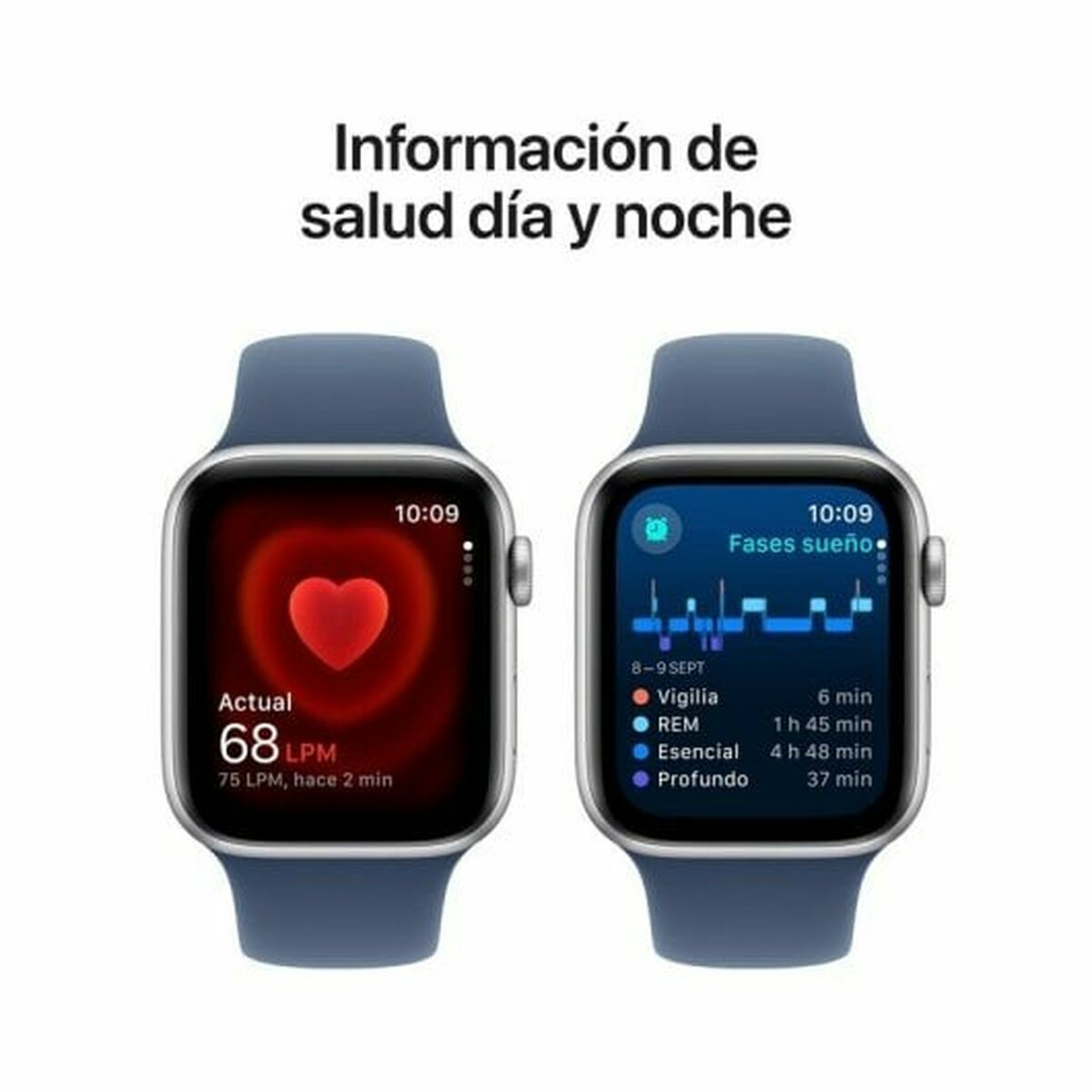 Smartklocka Apple Watch SE 1,78" Blå Silvrig Ø 44 mm - 5
