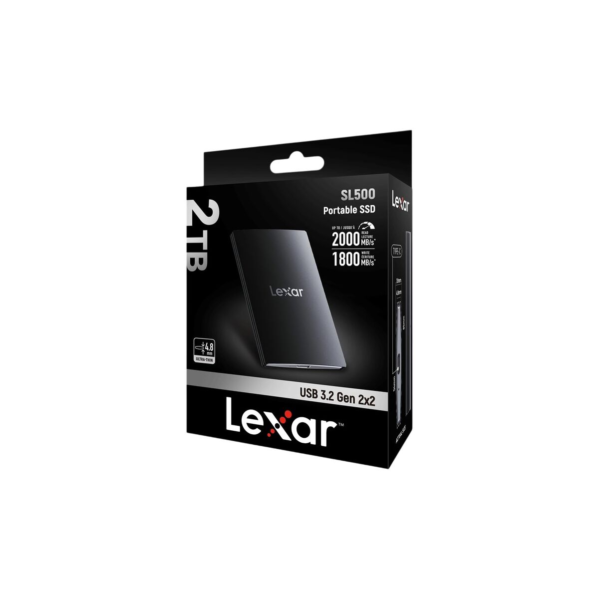 Extern Hårddisk Lexar SL200 Svart 2 TB SSD - 2