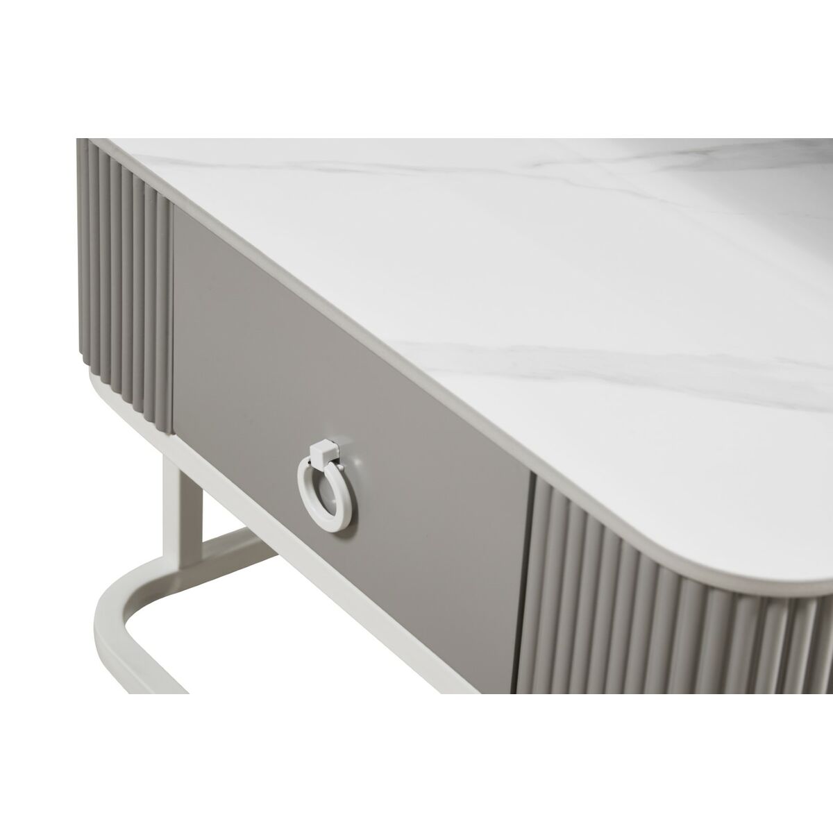 Soffbord Home ESPRIT Vit 70 x 70 x 45 cm - 2