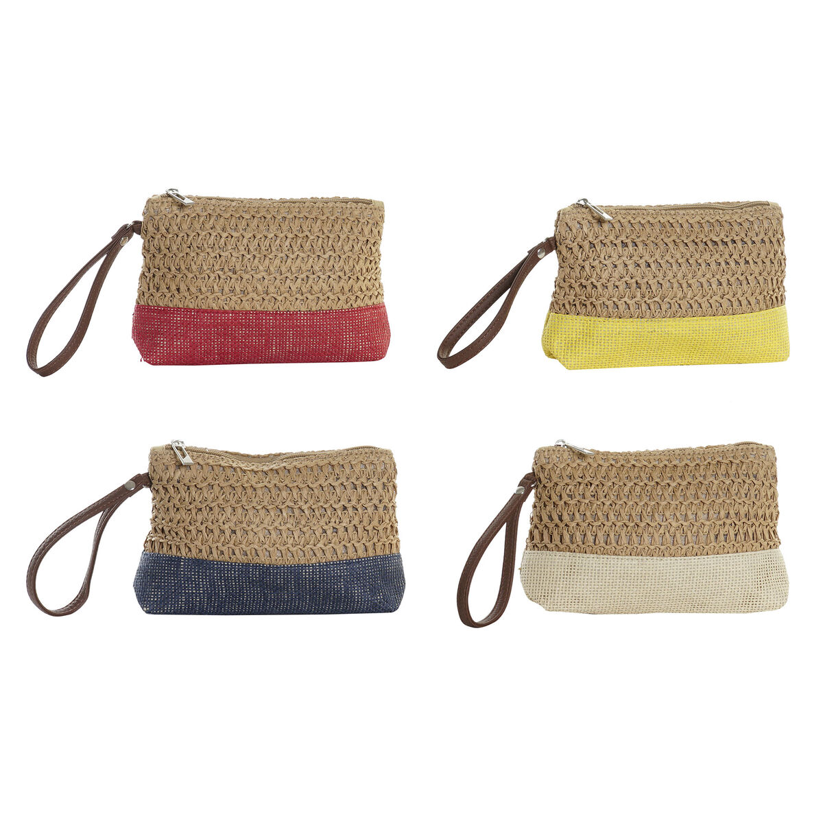 Necessär DKD Home Decor Fibrer Gul Blå Vit Röd Beige (4 antal) - 6
