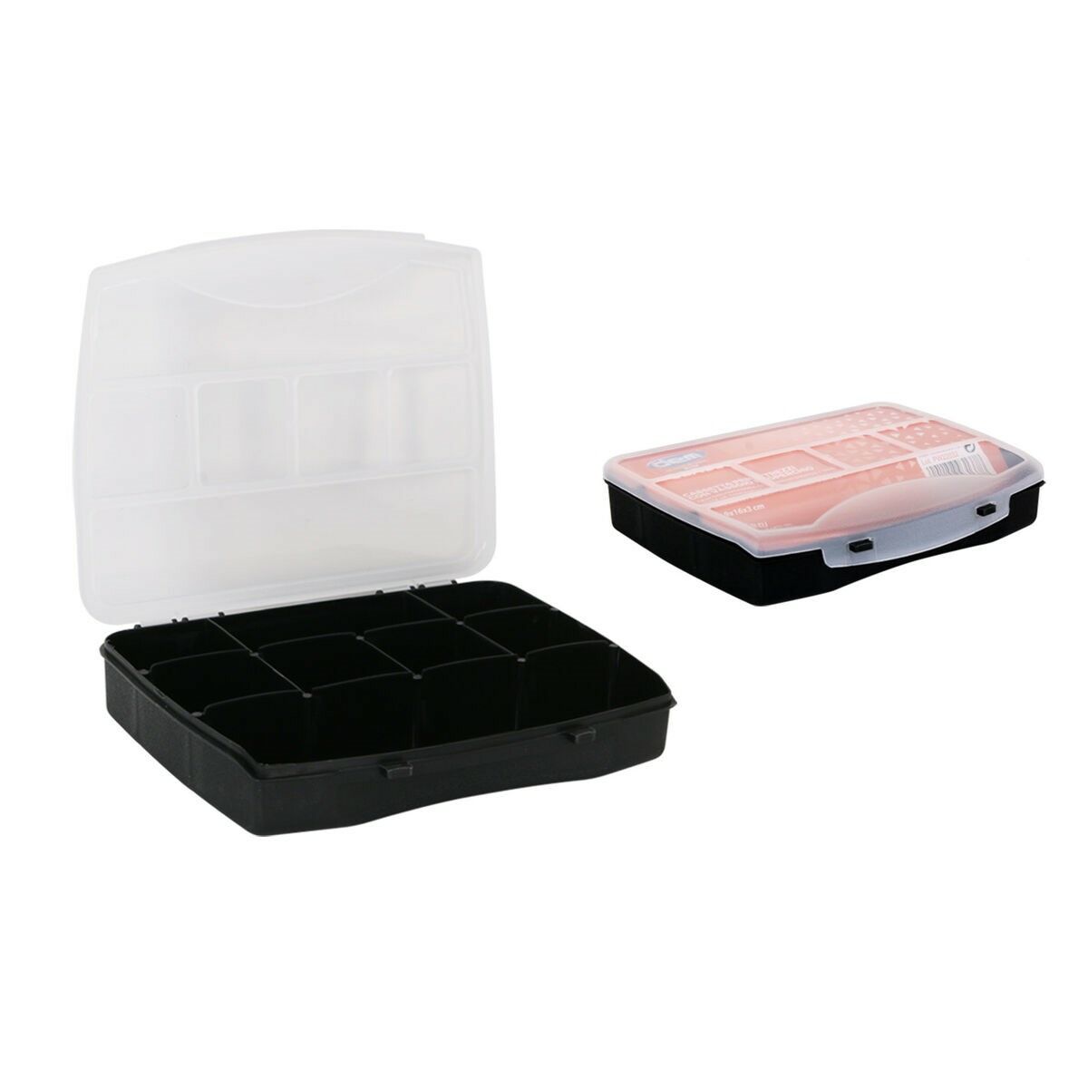 Ask med fack Dem Classic Plast 19 x 16 x 3 cm - 3