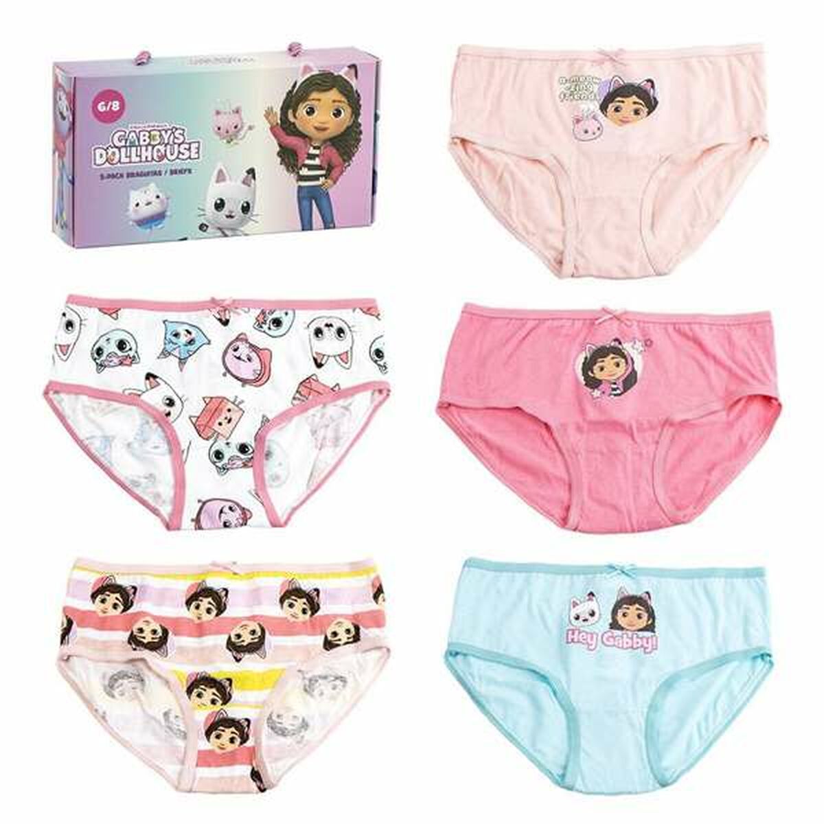 Förpackning med trosor för Flickor Gabby's Dollhouse Multicolour
