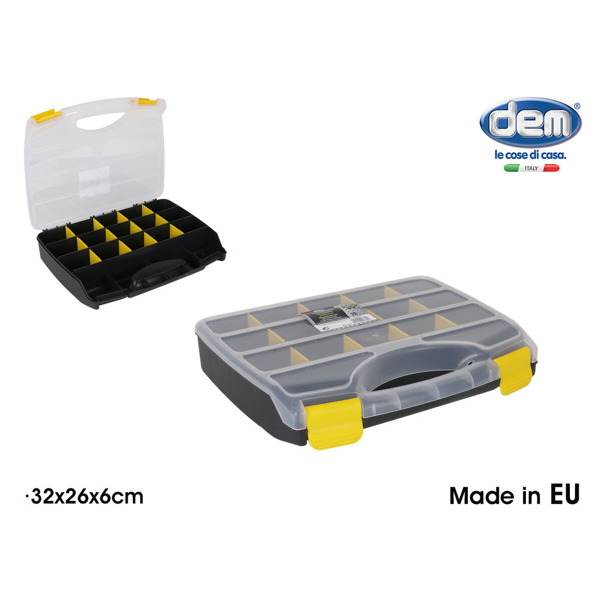 Ask med fack Dem Brico Plast 32 x 26 x 6 cm - 4