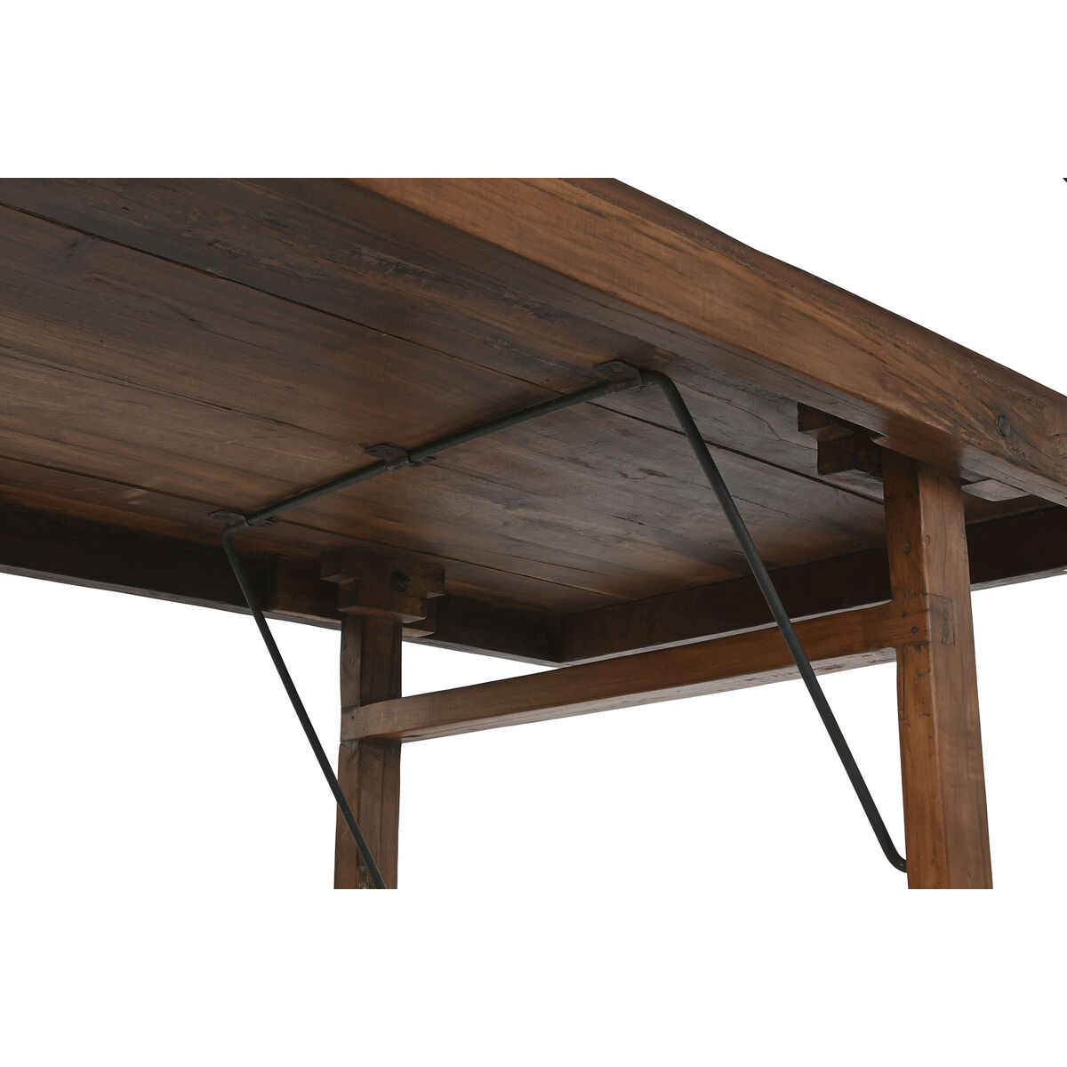 Fällbord Home ESPRIT Naturell Återvunnet Trä 240 x 90 x 77 cm - 5
