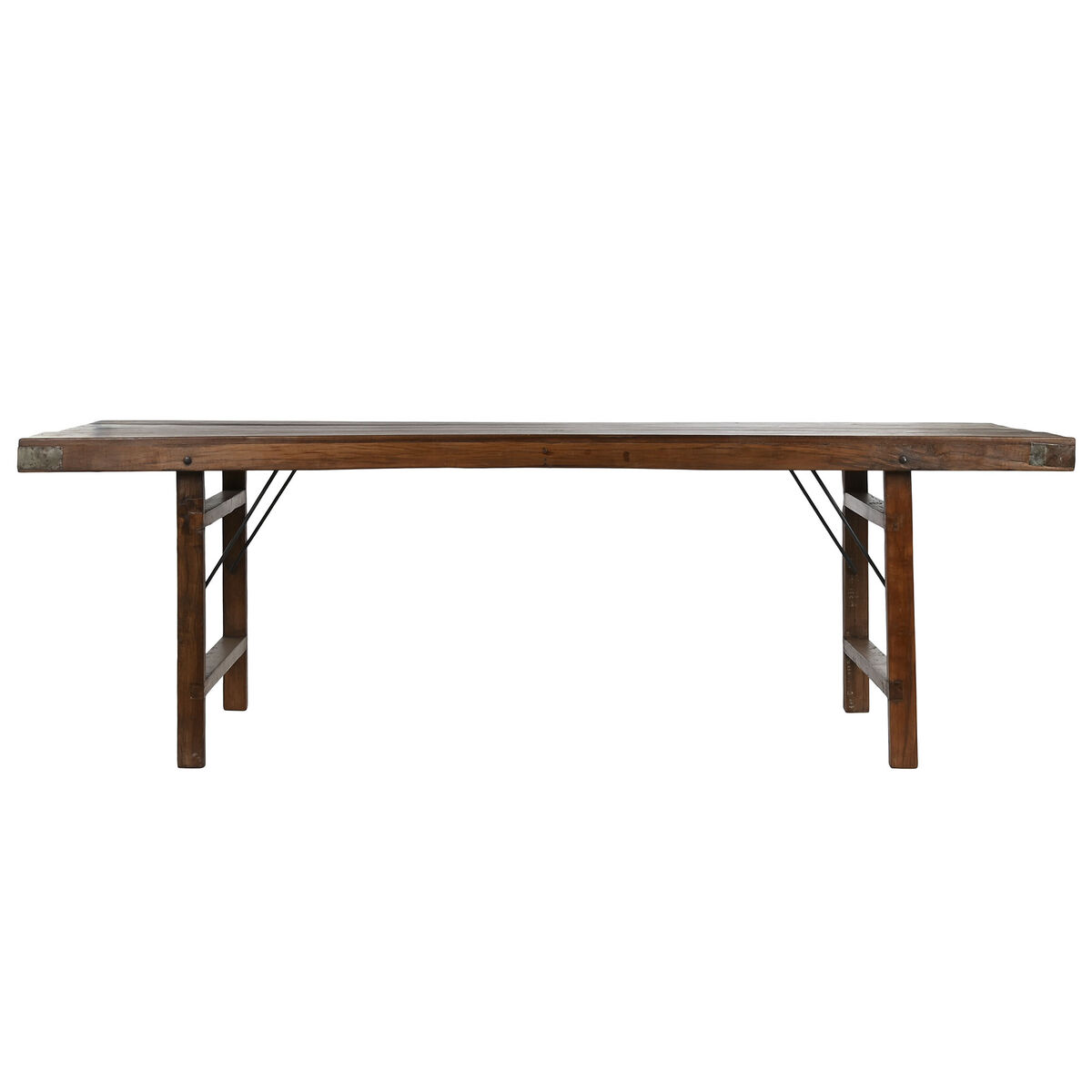Fällbord Home ESPRIT Naturell Återvunnet Trä 240 x 90 x 77 cm - 7