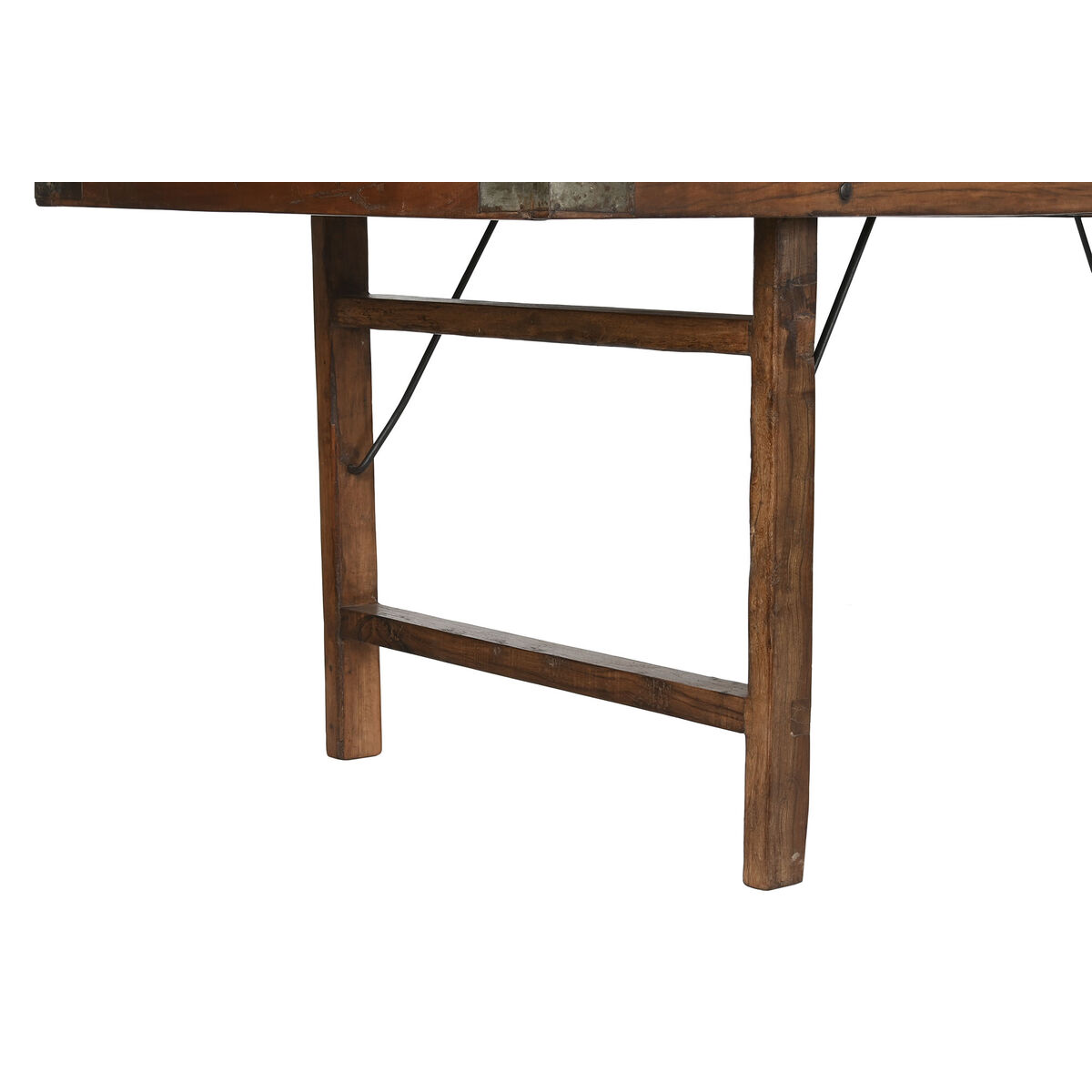Fällbord Home ESPRIT Naturell Återvunnet Trä 240 x 90 x 77 cm - 4