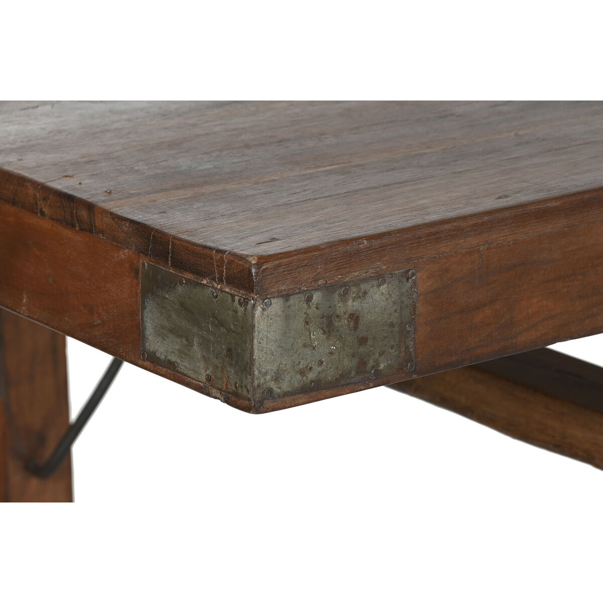 Fällbord Home ESPRIT Naturell Återvunnet Trä 240 x 90 x 77 cm - 3
