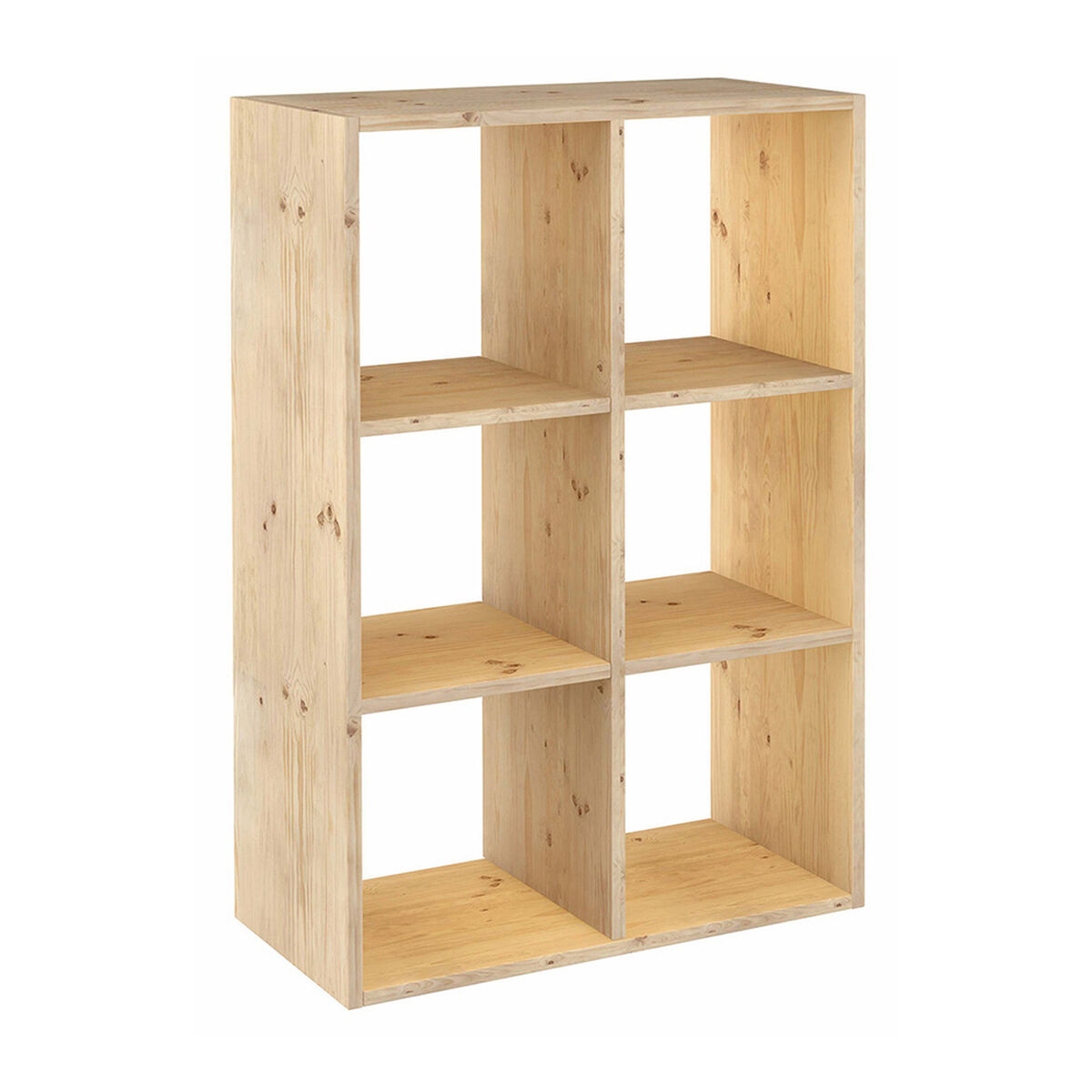 Bokhylla Astigarraga Dinamic 6 Brun Naturell Furu 70,8 x 33 x 105,4 cm Kuber Modulär - 2