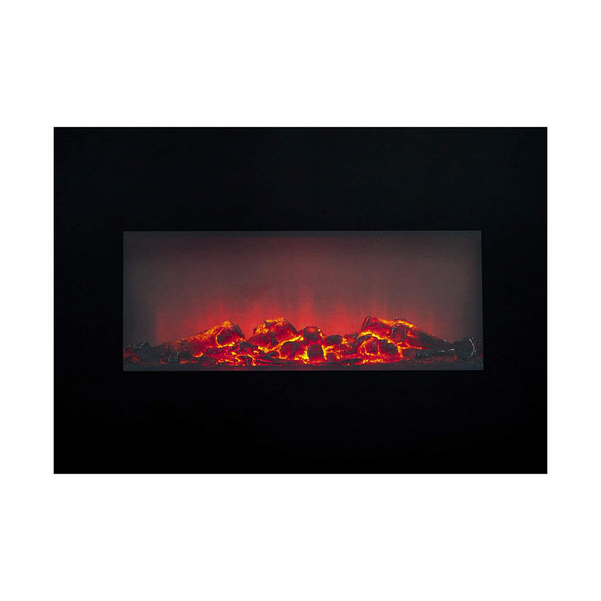 Dekorativ och elektrisk öppen spis för vägg Classic Fire Memphis Svart 1800 W 66 x 13 x 46 cm