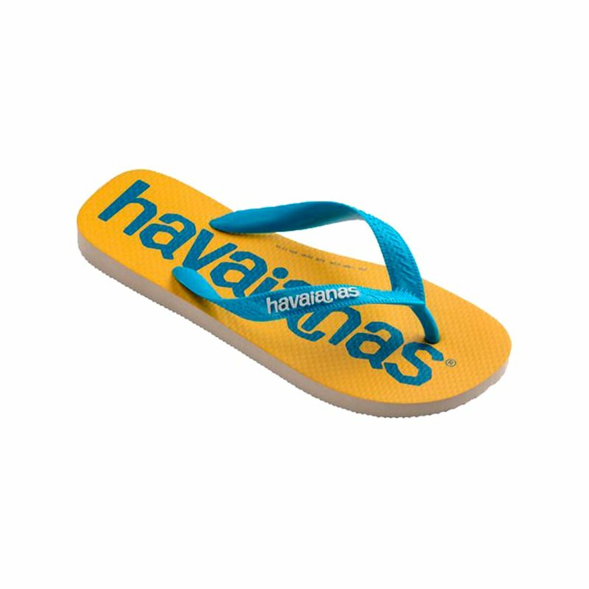 Strandtofflor för kvinnor Havaianas Top Logomania Blå Gul
