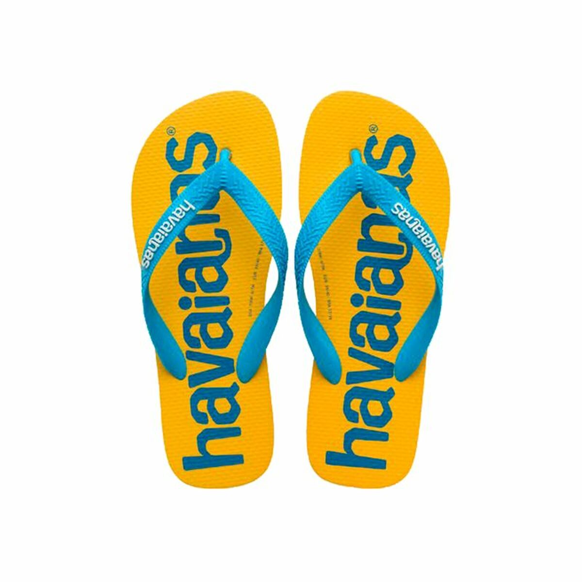 Strandtofflor för kvinnor Havaianas Top Logomania Blå Gul - 5