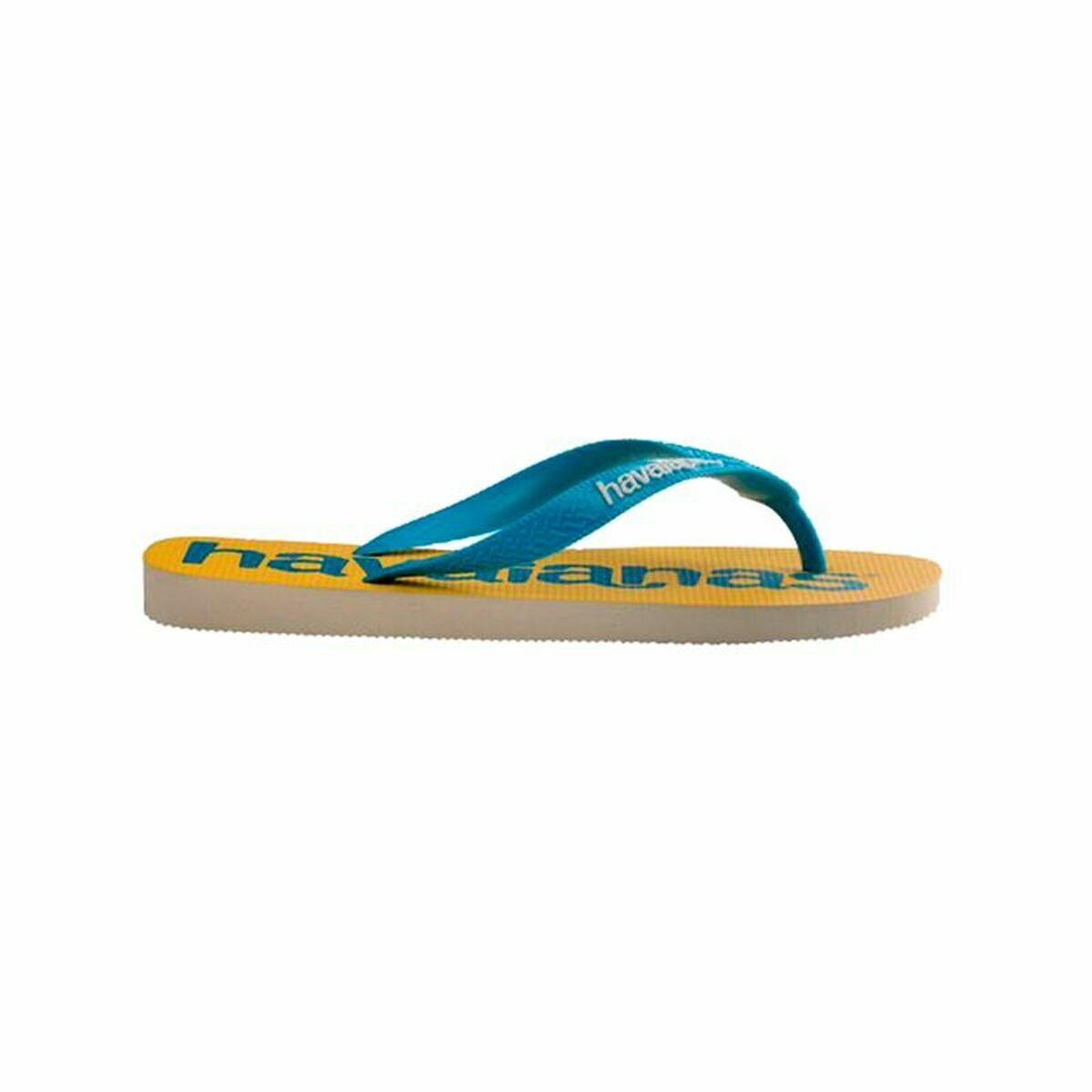 Strandtofflor för kvinnor Havaianas Top Logomania Blå Gul - 2
