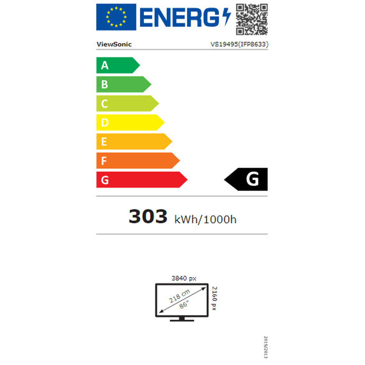 Interaktiv Pekskärm ViewSonic IFP8633-G 86" 60 Hz 4K Ultra HD - 5