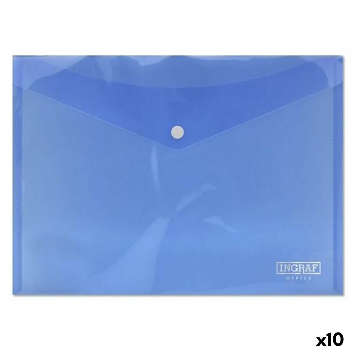 Dokumenthållare Ingraf Plast Blå Lås A4 (10 antal) - 2