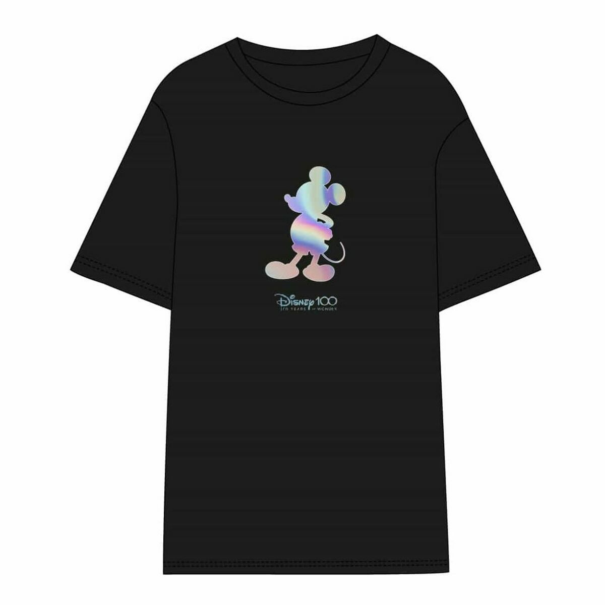T-shirt med kortärm Herr Disney Svart - 5