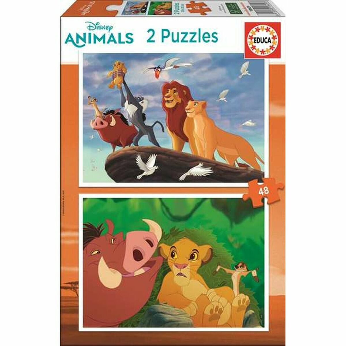 Pussel Educa Lion King (2 x 48 pcs)
