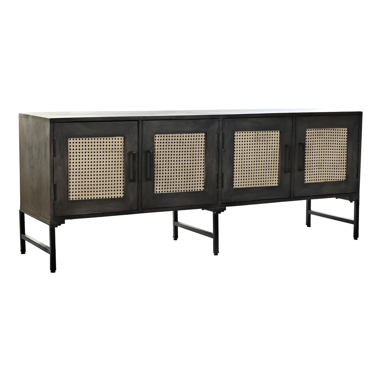 Skänk DKD Home Decor   Brun Rattan Mangoträ 155 x 40 x 61,5 cm