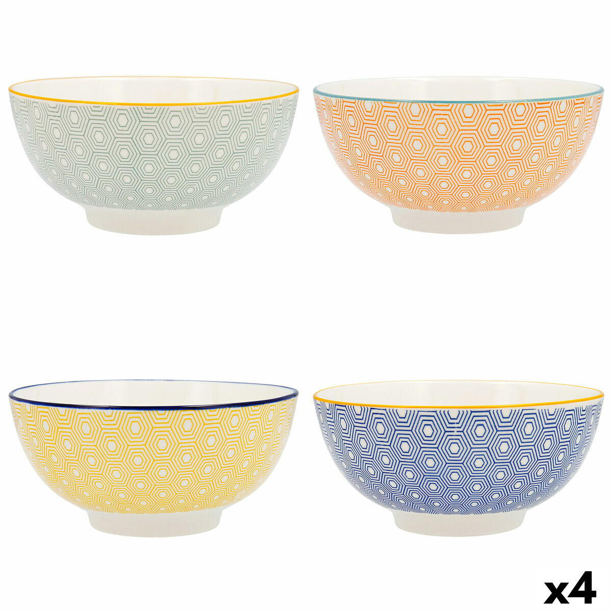 Skål Quid Pippa Keramik Multicolour (20 cm) (Pack 4x) - 3