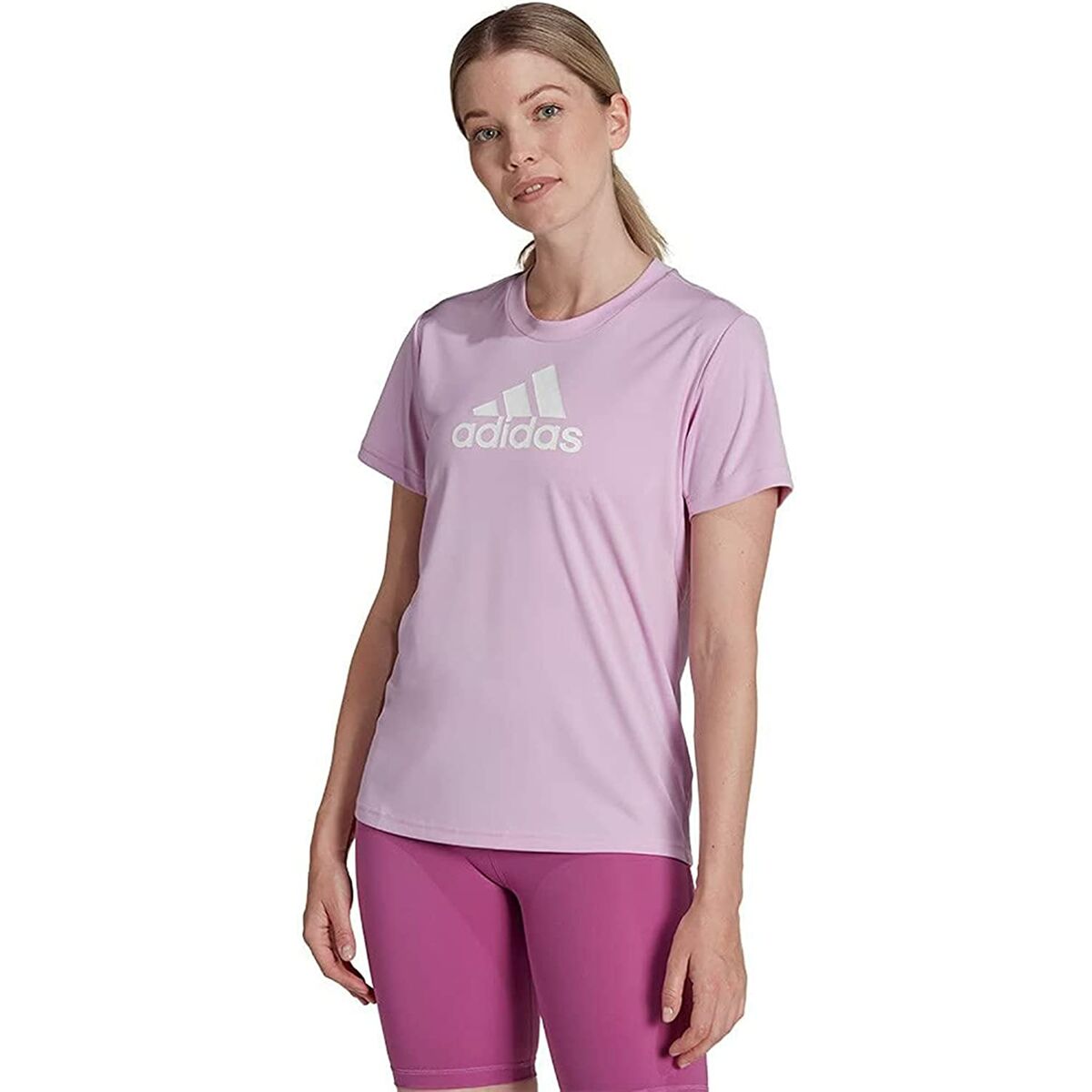 T-shirt med kortärm Dam Adidas Primeblue Plommon - 2