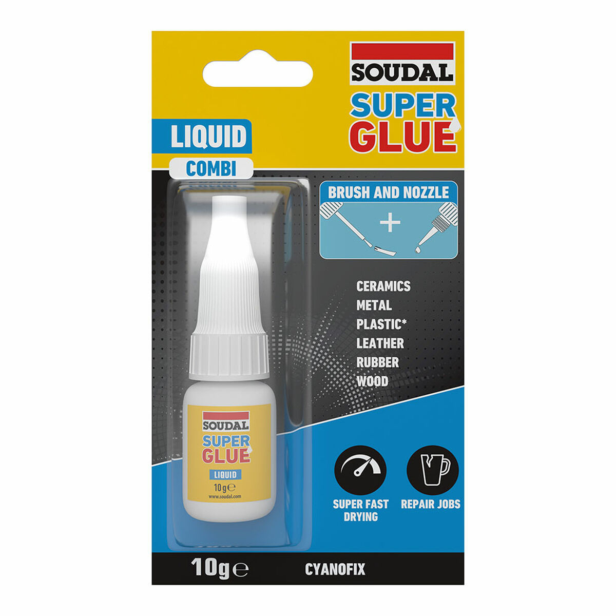 Omedelbar vidhäftning Soudal 160024 10 g