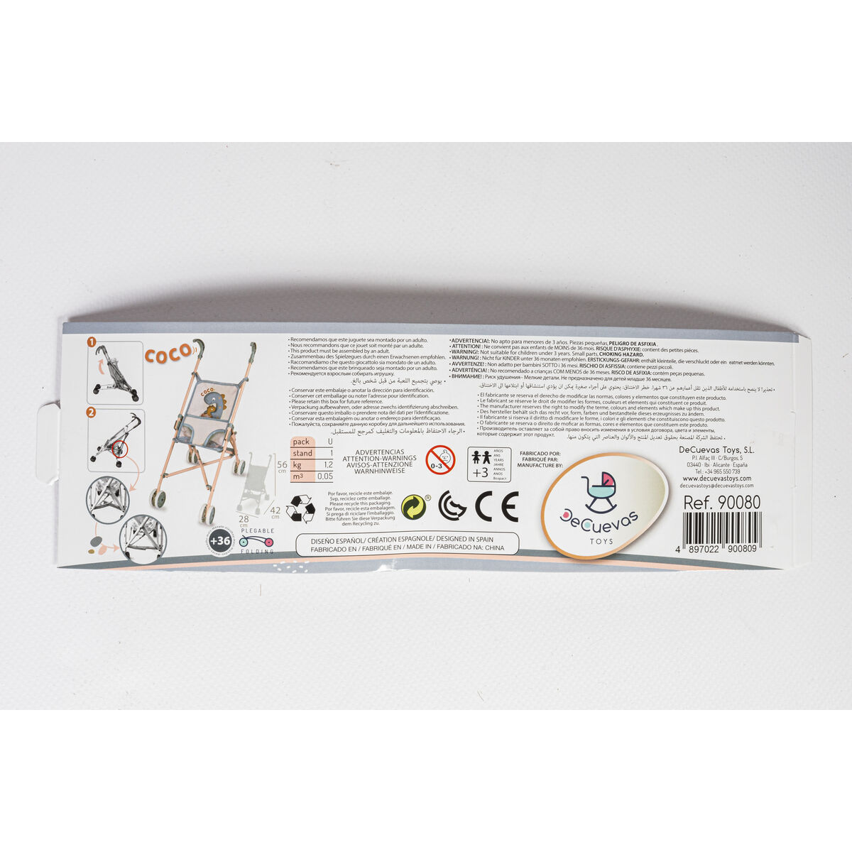 Dockvagn Decuevas Coco 48 cm 28 x 42 x 56 cm - 9