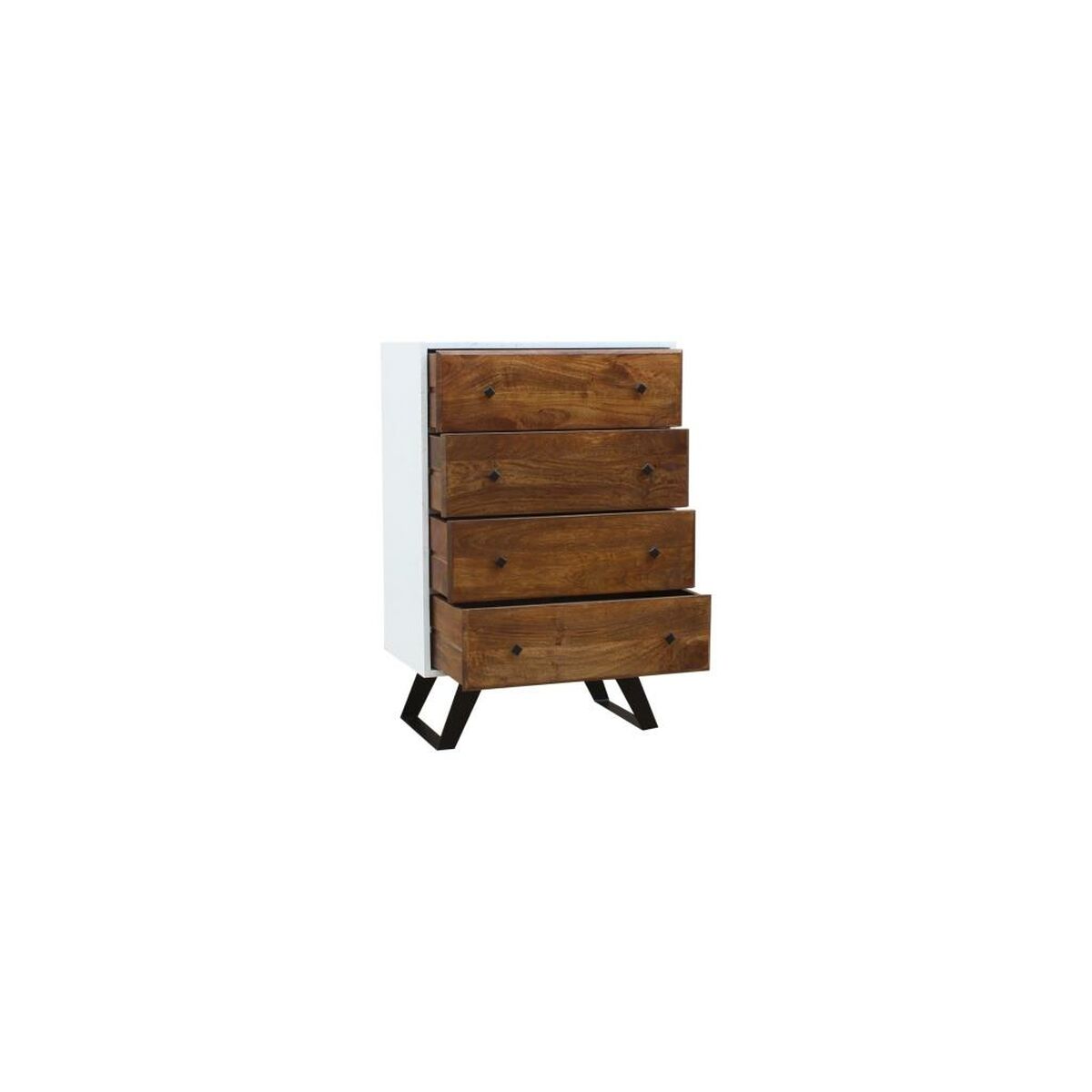 Byrå DKD Home Decor Vit 70 x 40 x 105 cm Metall Mangoträ - 2