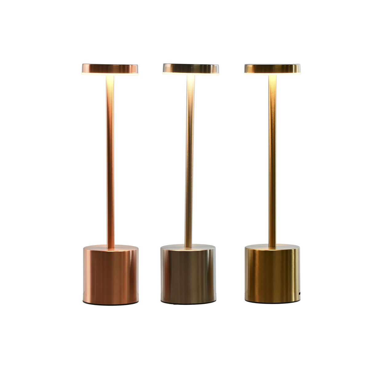 Bordslampa Home ESPRIT Koppar Gyllene Silvrig 8 x 8 x 34 cm (3 antal) - 5